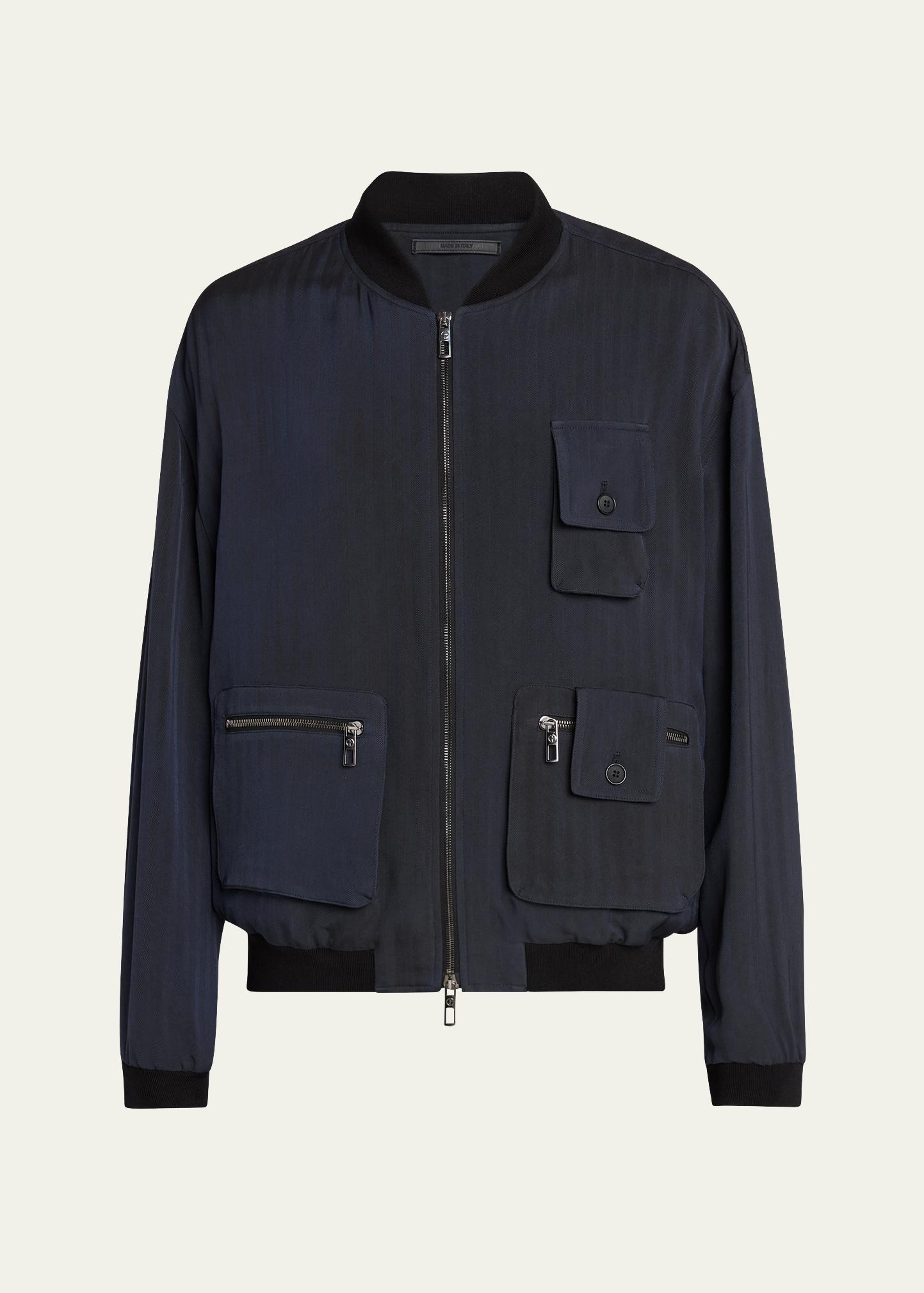Giorgio Armani Men's Chevron Utility Bomber Jacket - Bergdorf Goodman