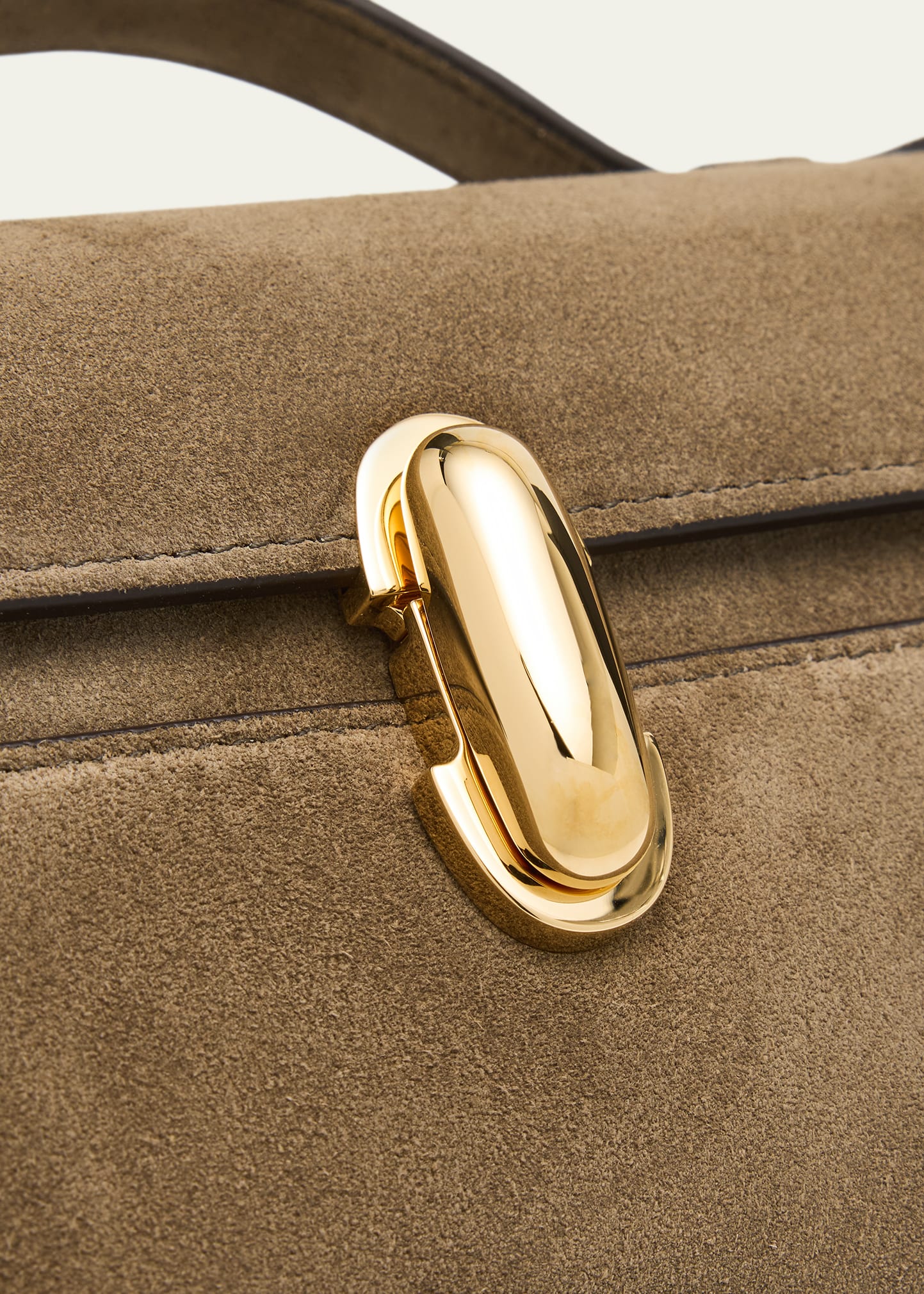 Savette Slim Symmetry Pochette Suede Top-Handle Bag - Bergdorf Goodman