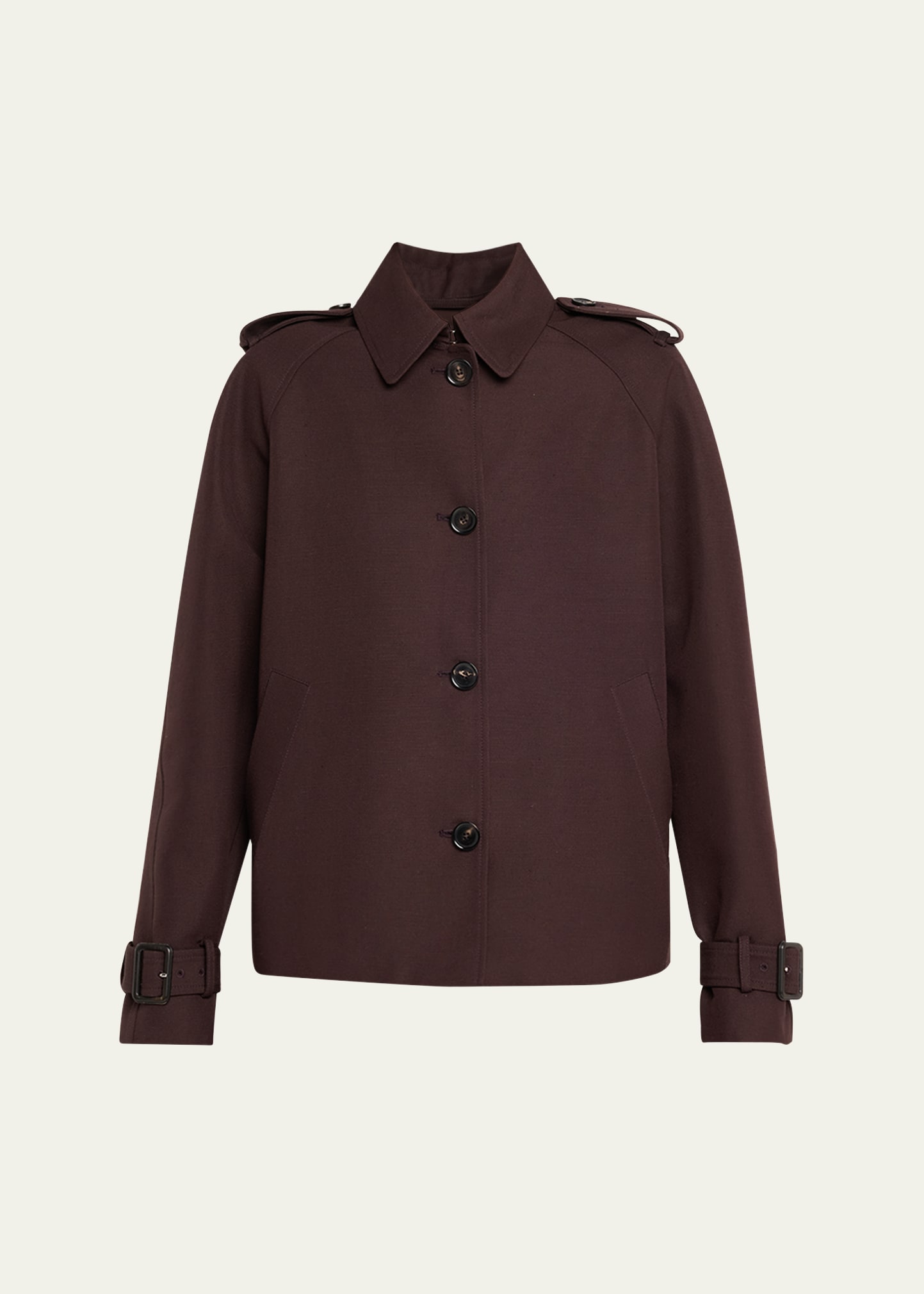 Loro Piana Dave Button Down Wool Silk Short Jacket - Bergdorf Goodman