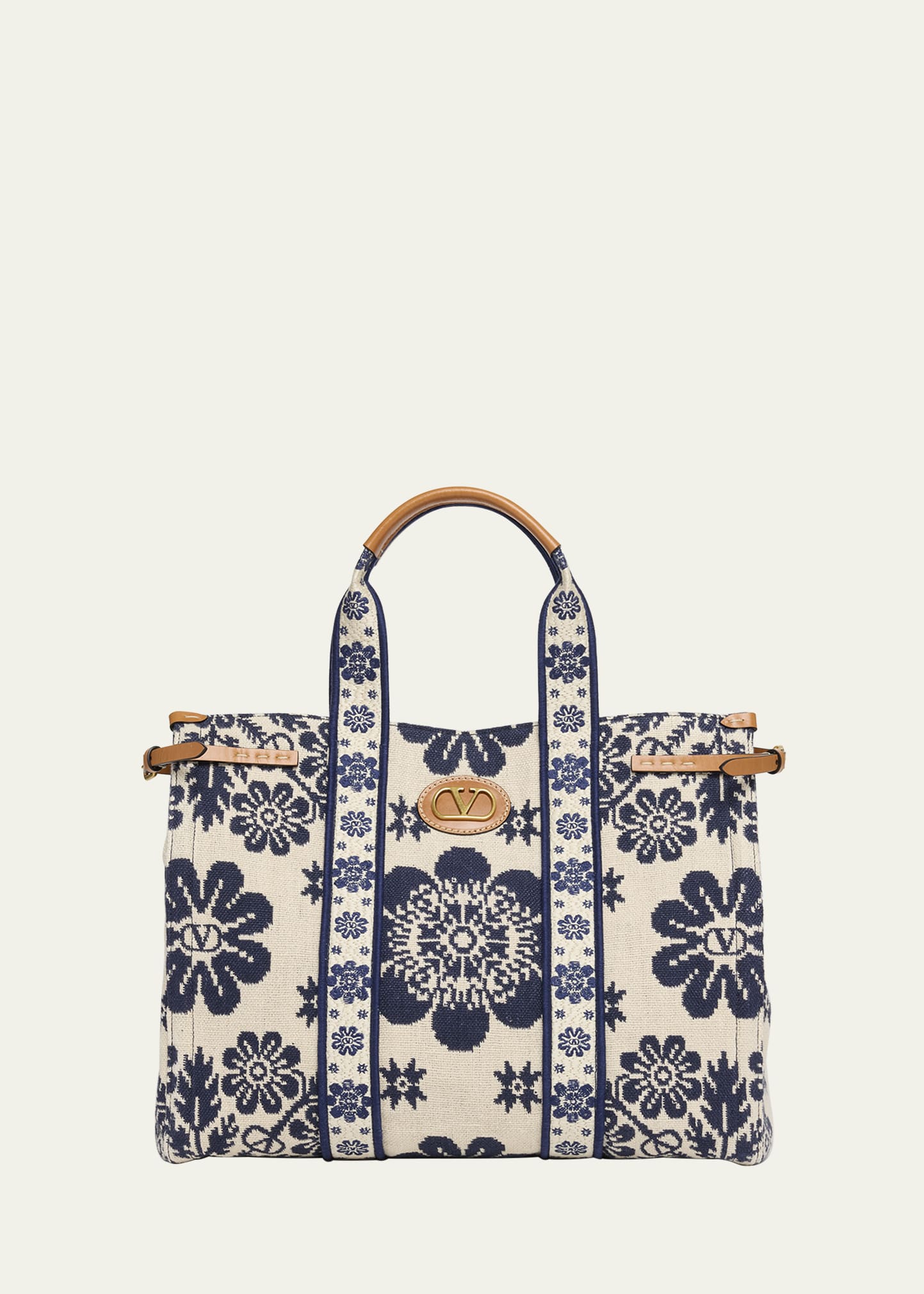 【関税&送料込】Valentino Garavani Two-Tone Canvas Antibes H Valentino Garavani Large Antibes canvas tote bag | TheDoubleF
