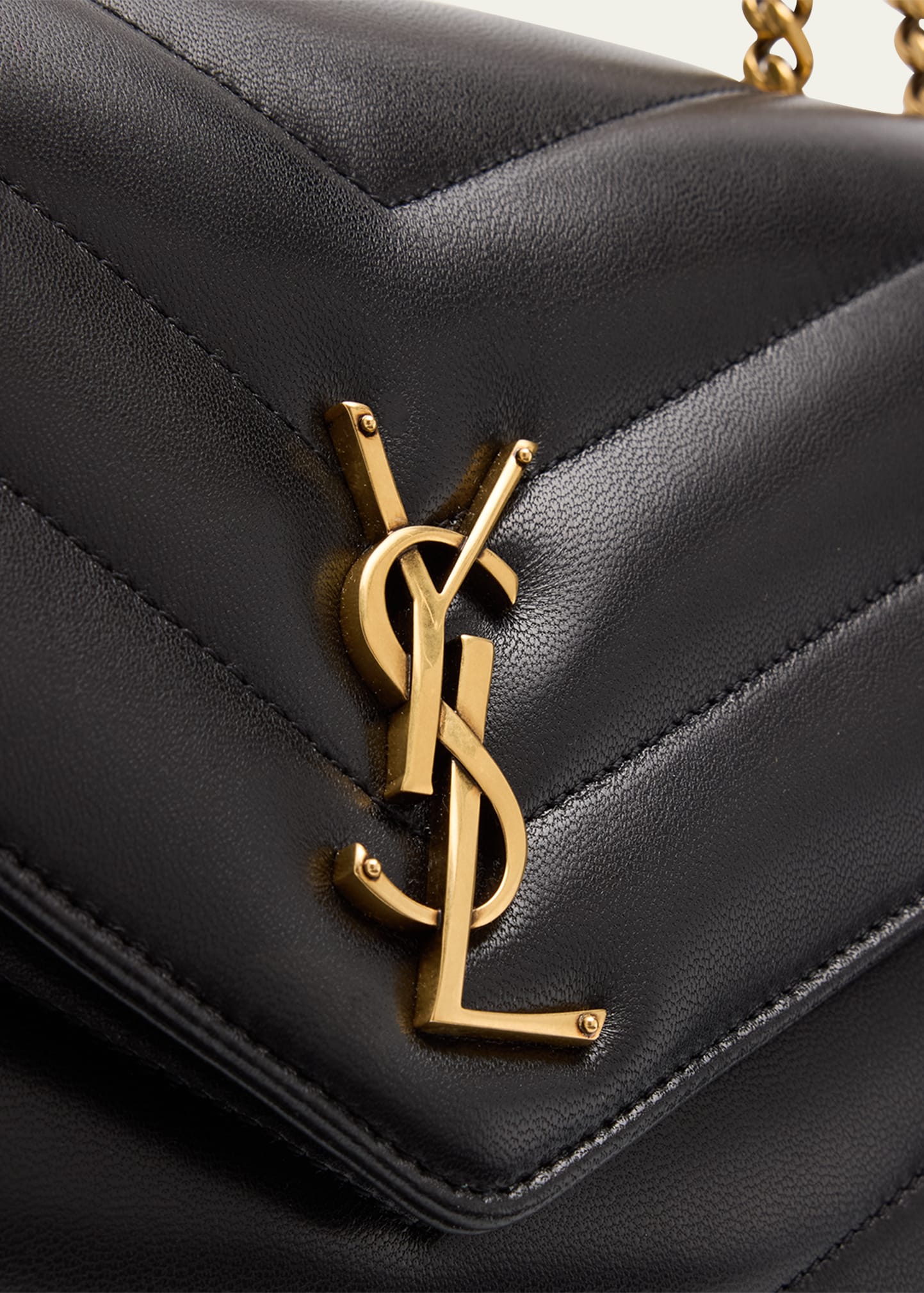 Saint Laurent Loulou Medium YSL Chain Shoulder Bag in