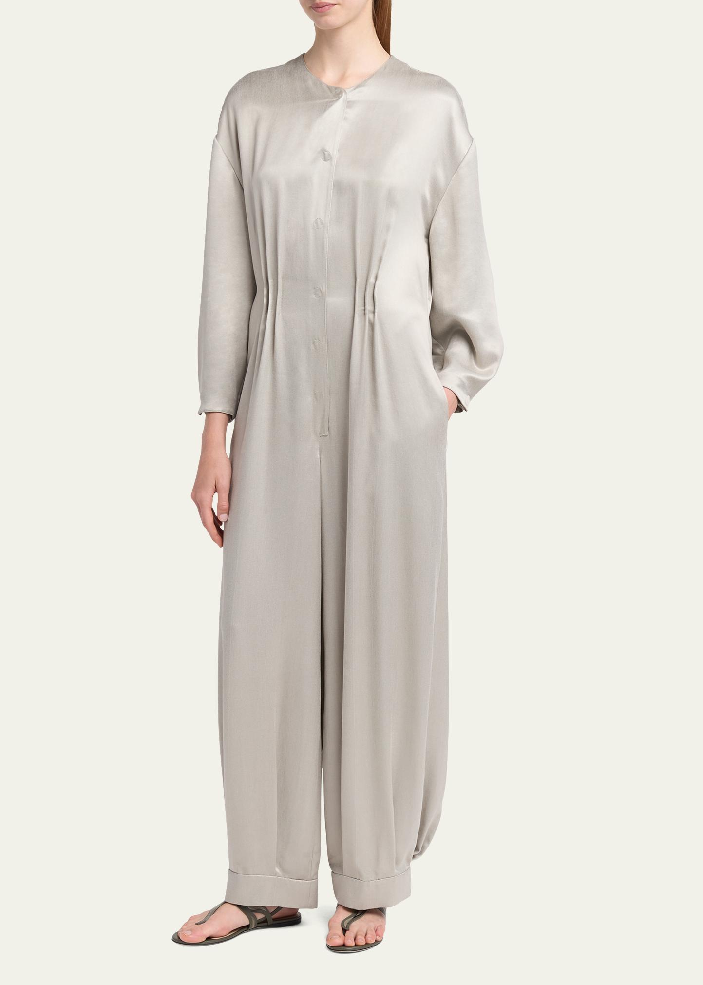Giorgio Armani Loose Long Sleeve Jumpsuit - Bergdorf Goodman