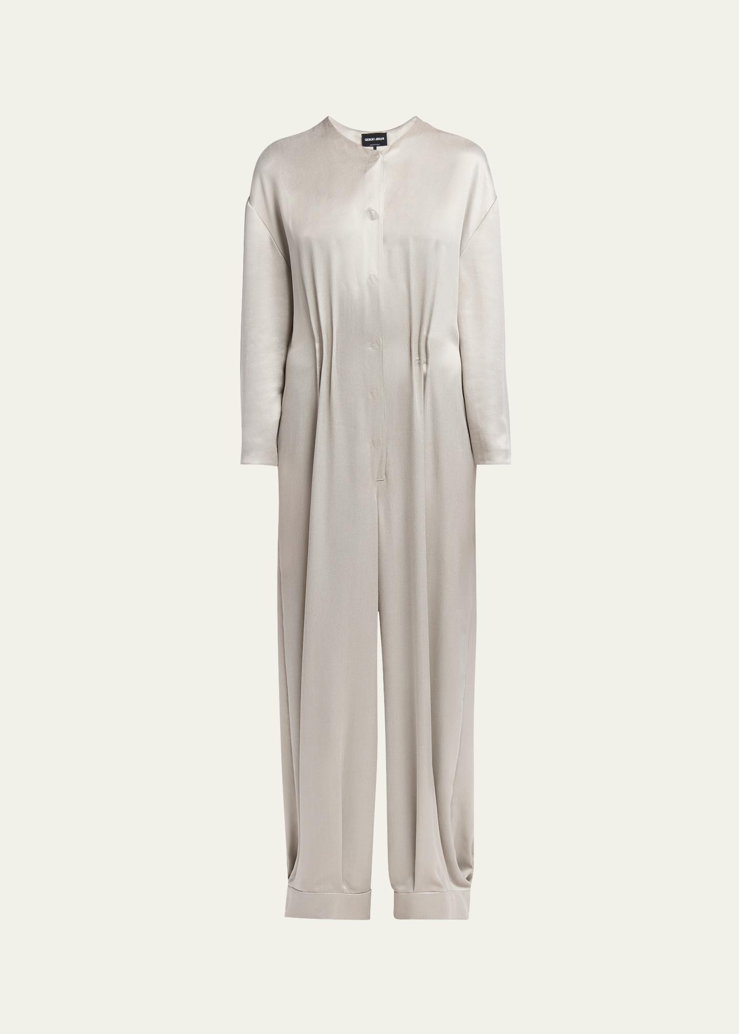 Giorgio Armani Loose Long Sleeve Jumpsuit - Bergdorf Goodman