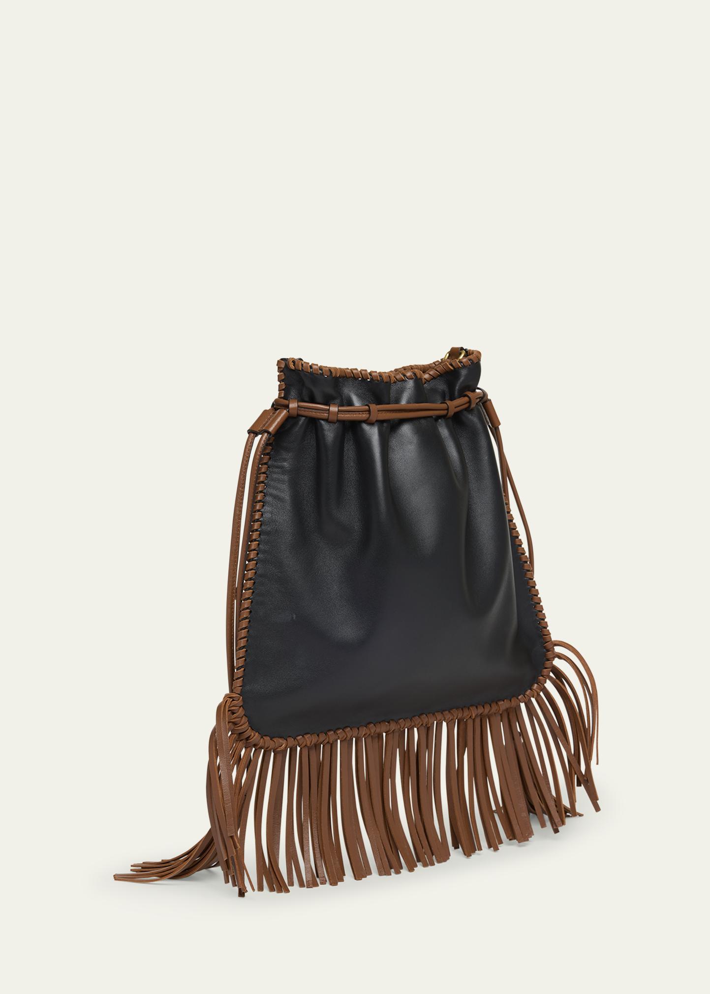 Valentino Garavani Nellcote Alice Large Fringe Studded Leather