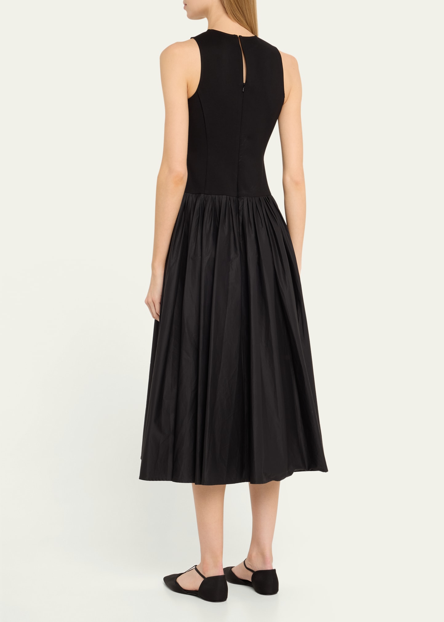 clara combo racer midi dress