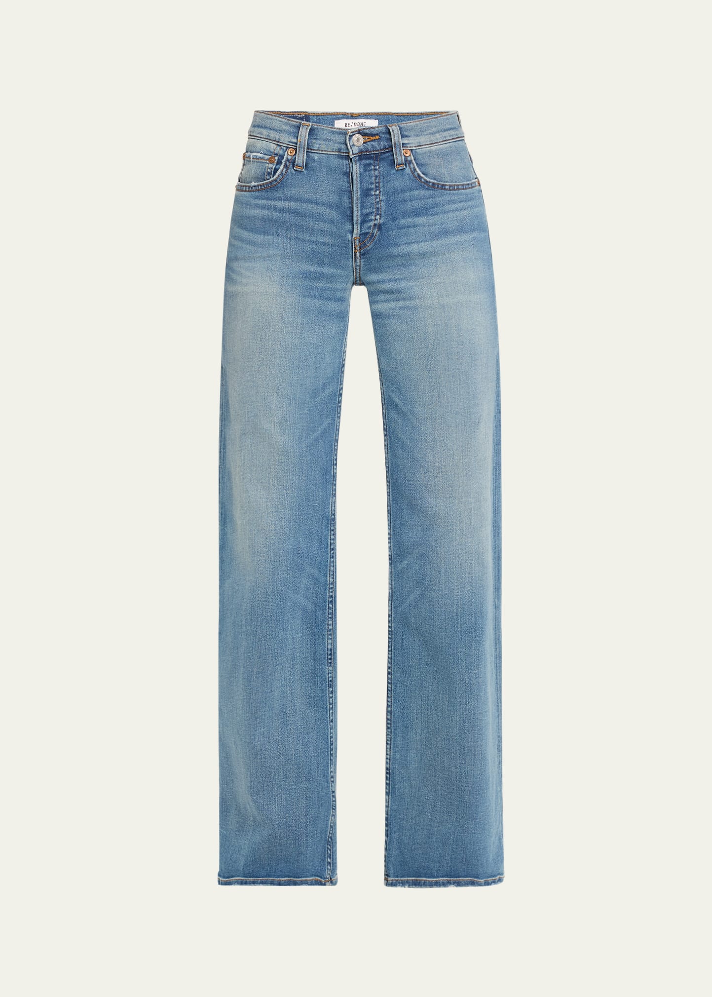 Mid-Rise Wide-Leg Jeans