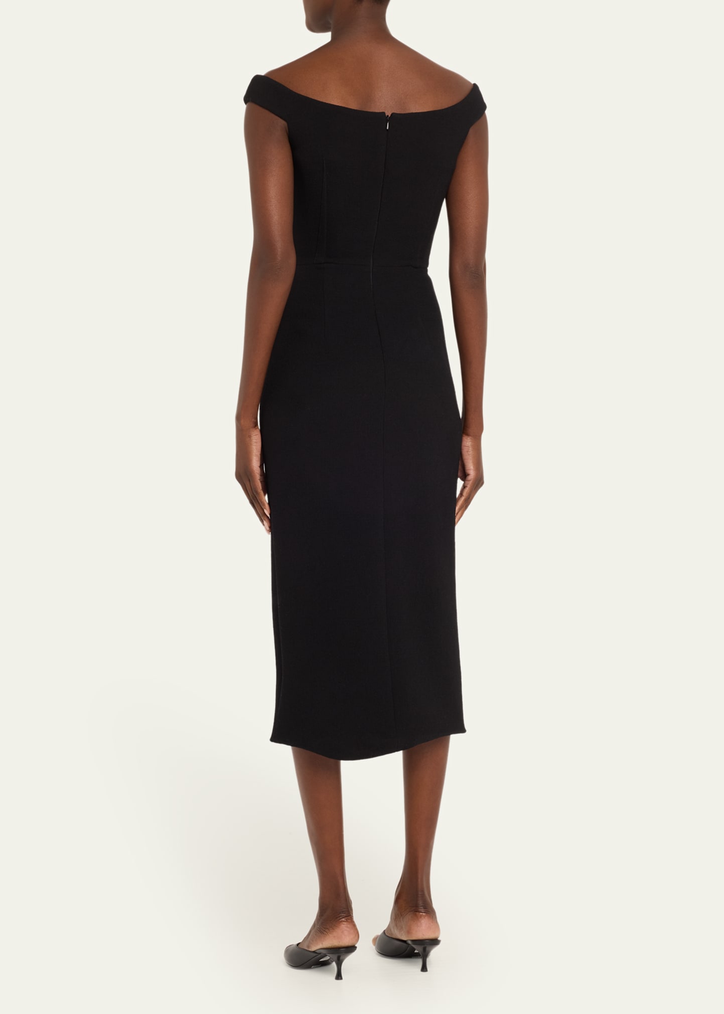 Michael Kors Collection Off-The-Shoulder Sheath Dress
