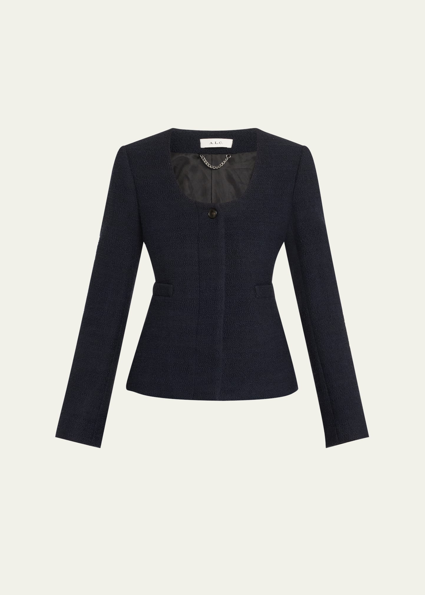【IRENE/アイレネ】Mole Fur Tweed Shirt Jacket IRENE/アイレネ】Mole Fur Tweed Shirt Jacket