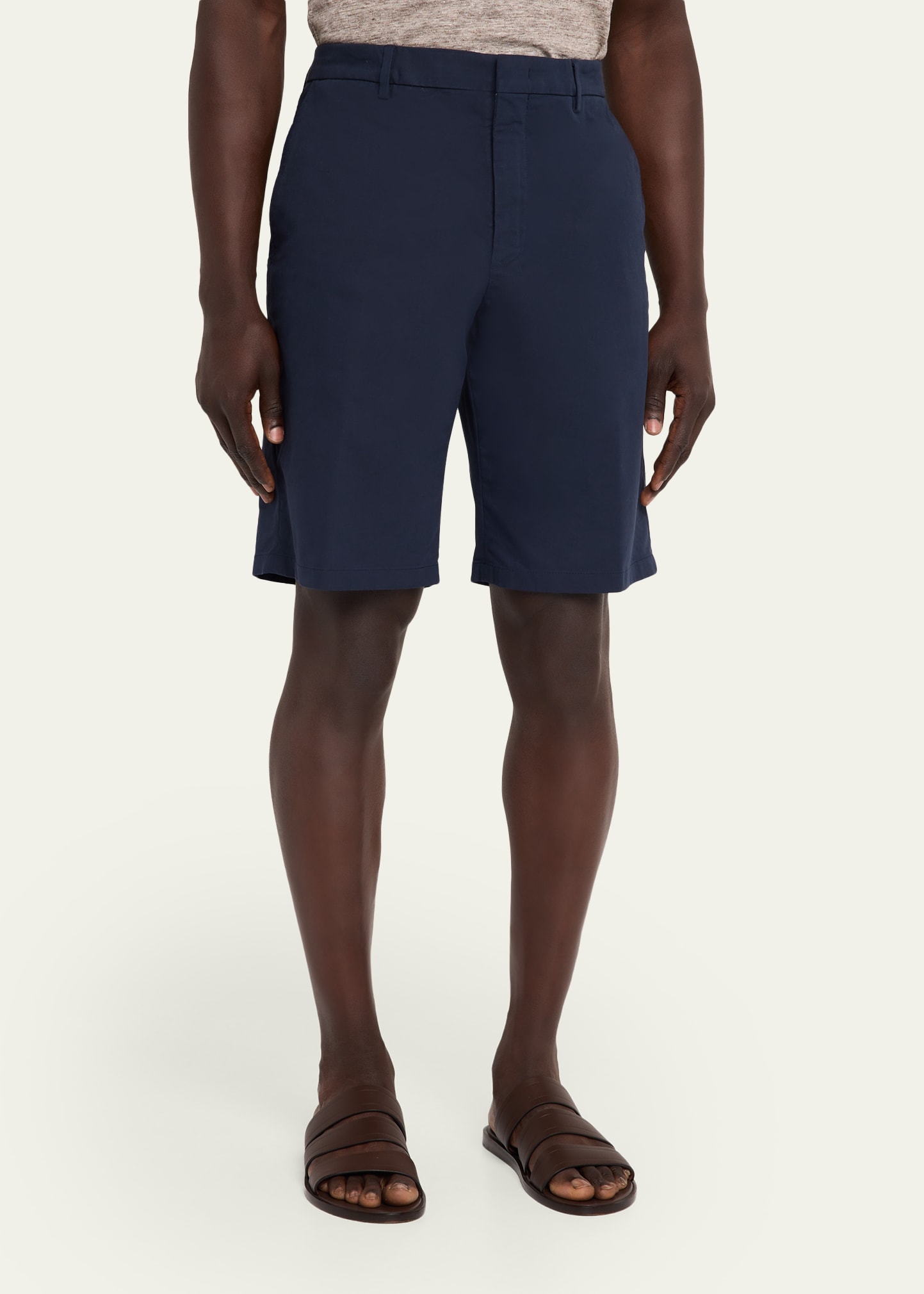 Loro Piana Men's Jarno Flat-Front Bermuda Shorts - Bergdorf Goodman