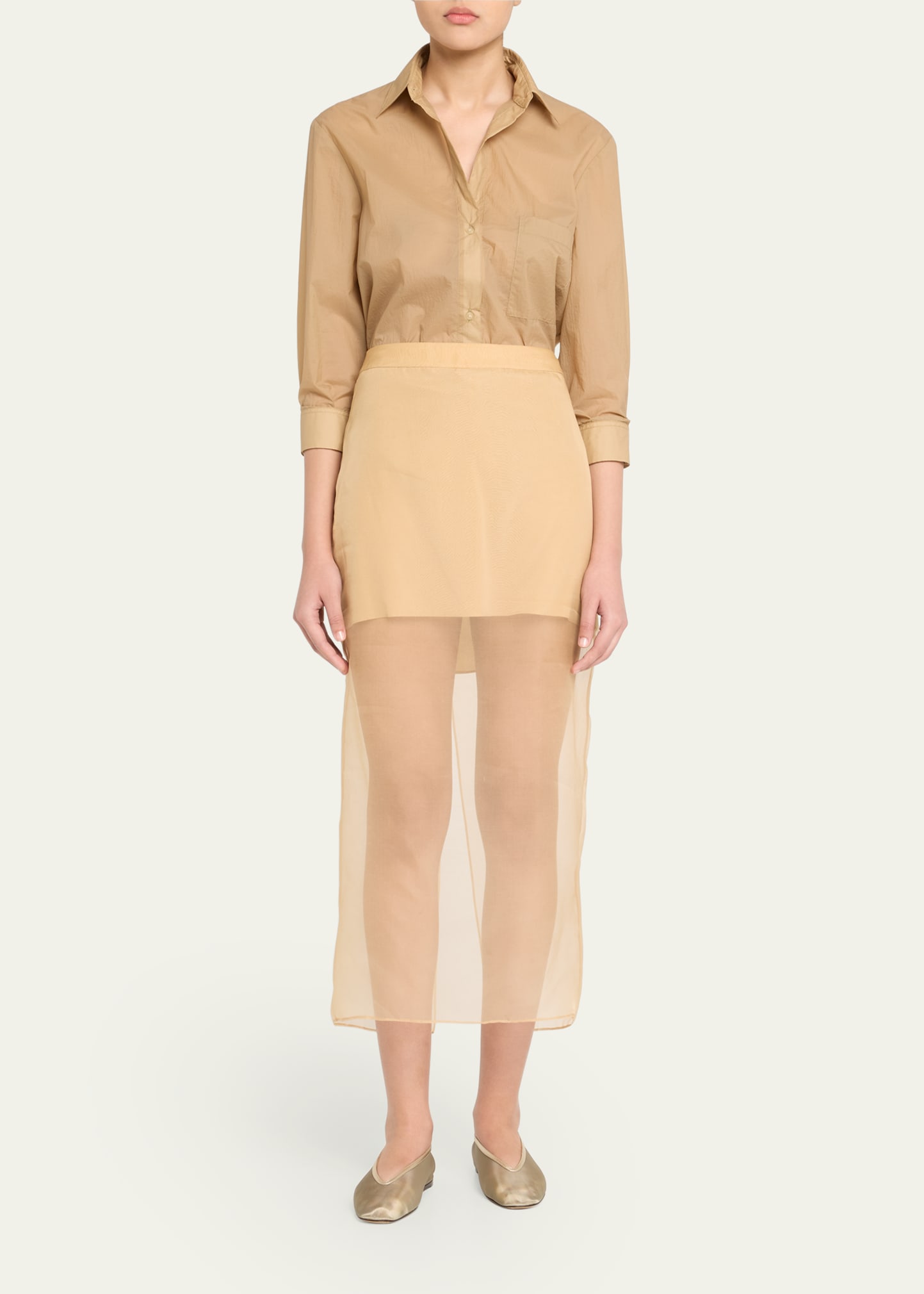 TWP Sylkie Silk Organza Midi Skirt - Bergdorf Goodman