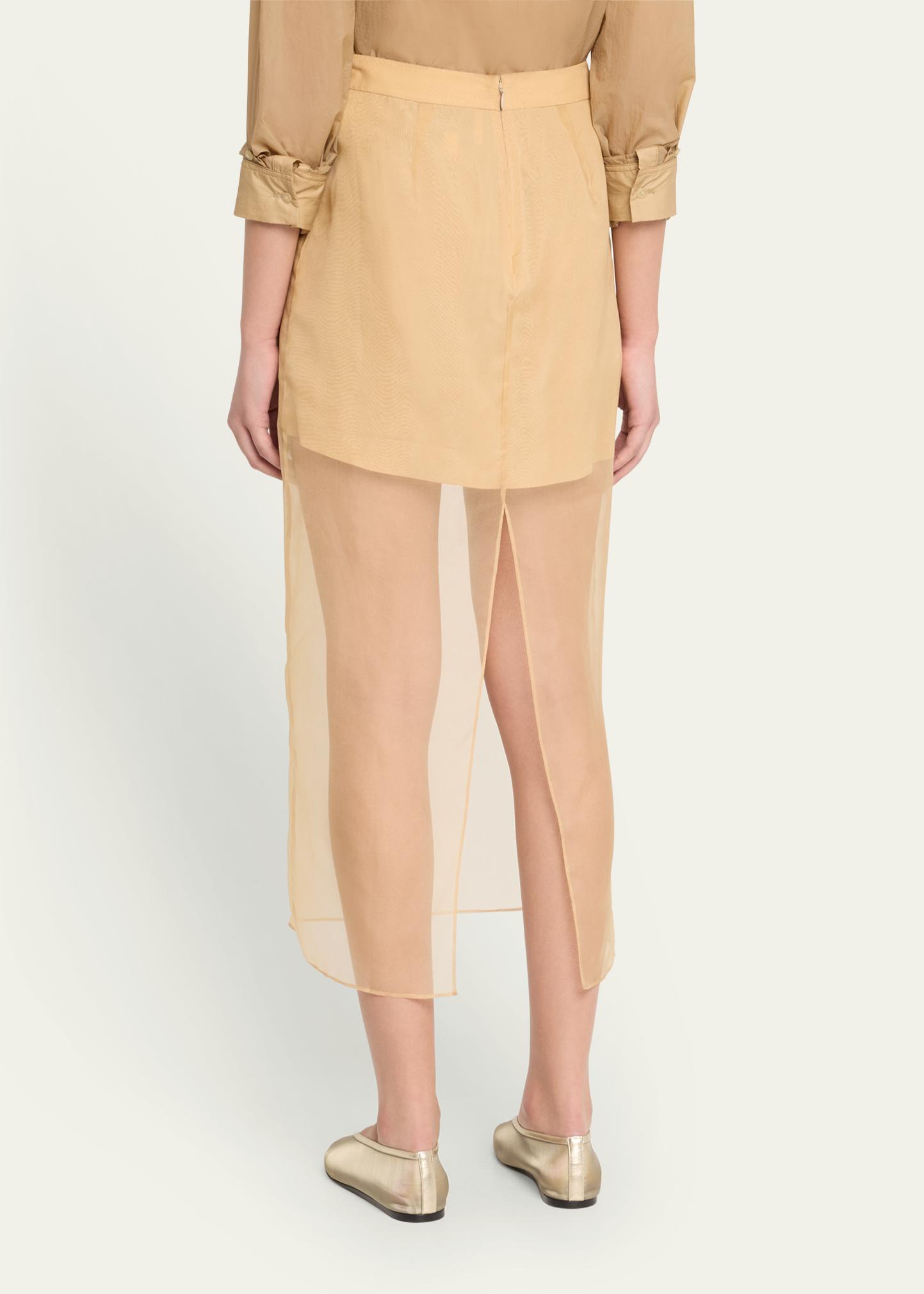 TWP Sylkie Silk Organza Midi Skirt - Bergdorf Goodman