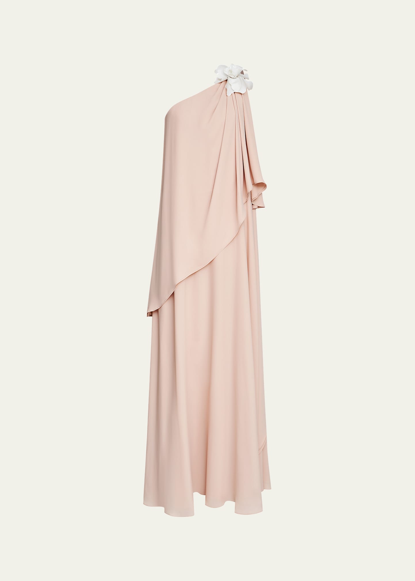 solena one-shoulder georgette gown