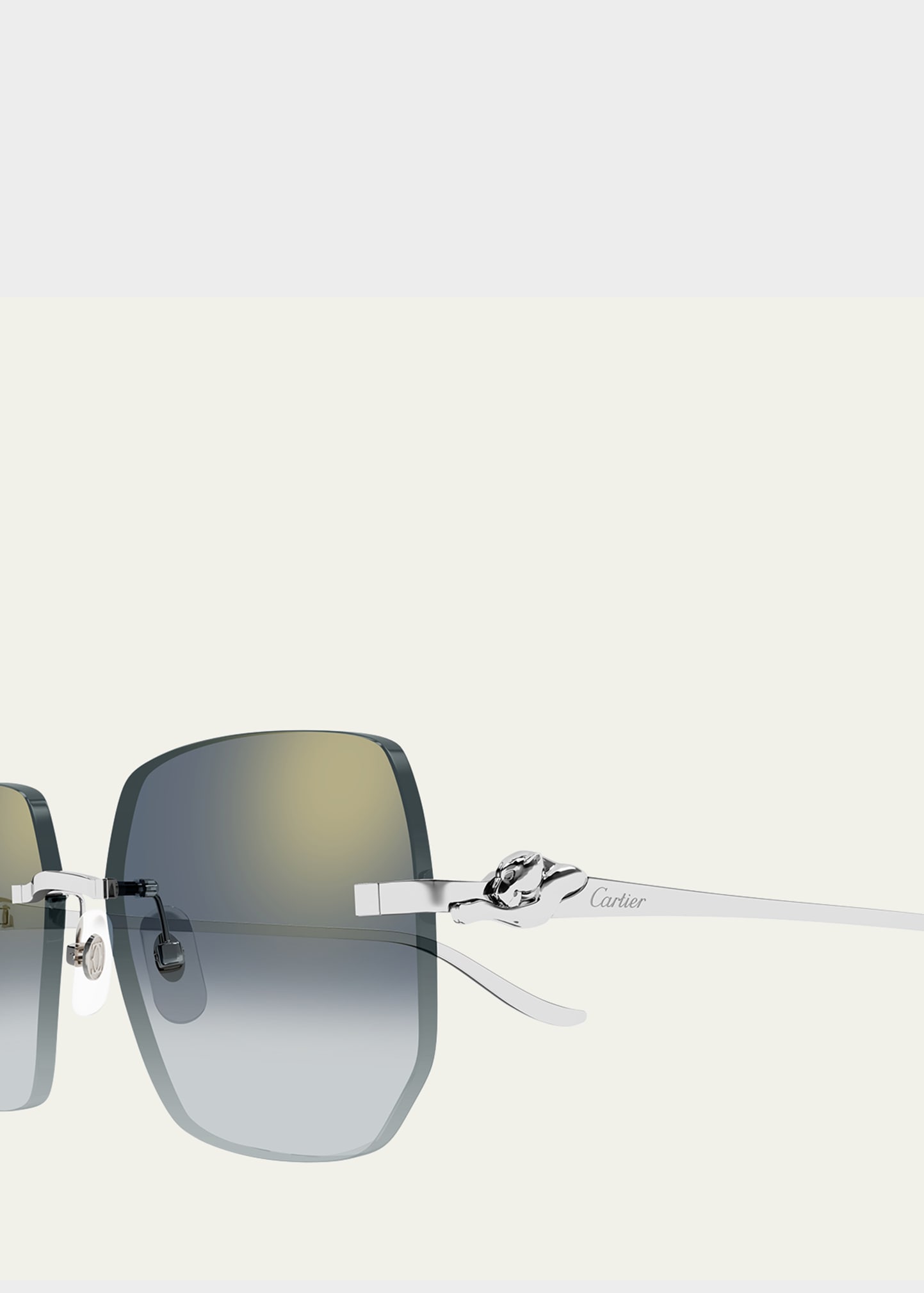 Cartier Rimless Metal Butterfly Sunglasses - Bergdorf Goodman