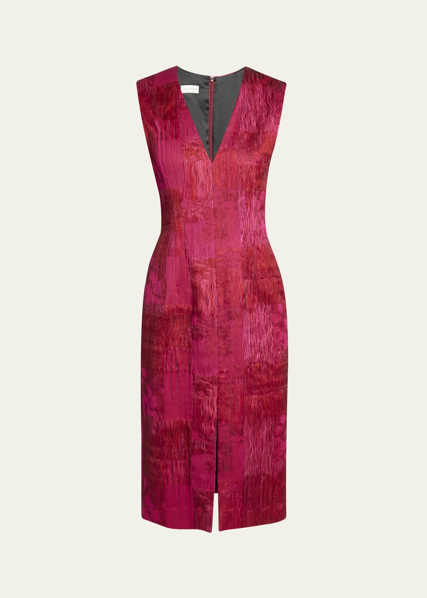 22SS【DRIES VAN NOTEN】Patchwork ikat midi dress ワンピース 000777476-R504234006-1?$large$