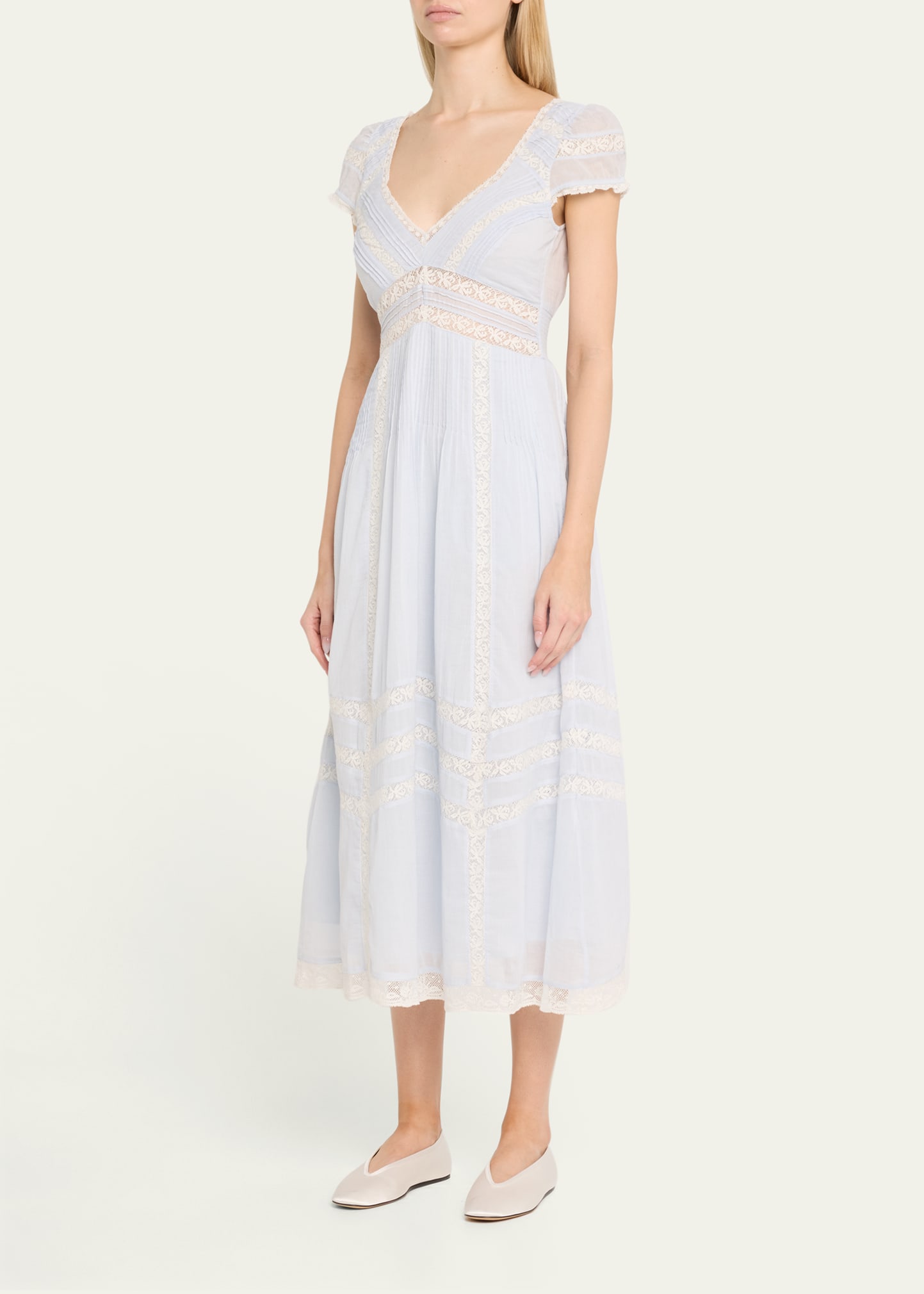 LoveShackFancy Suvi Cotton Midi Dress - Bergdorf Goodman