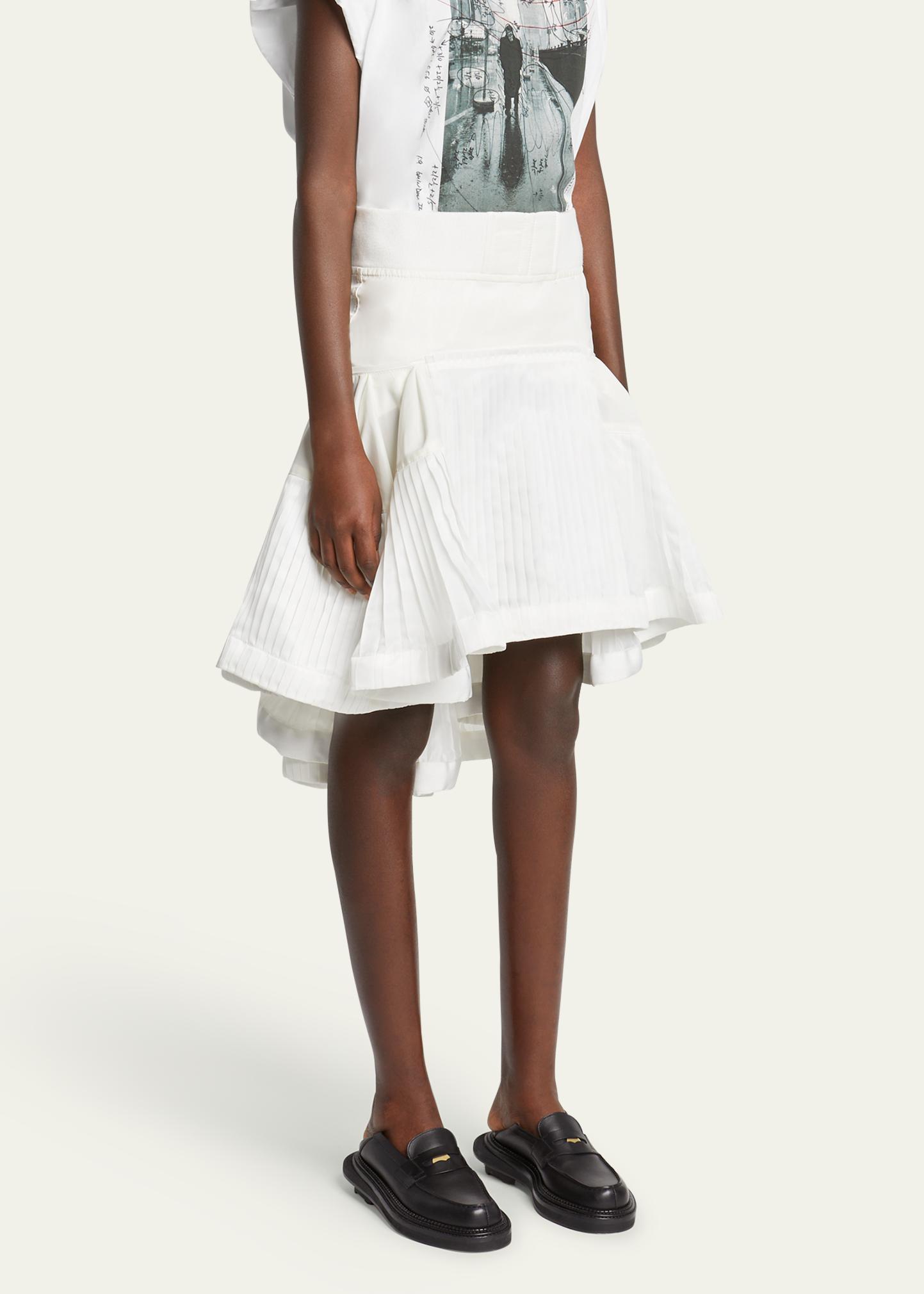 sacai Multi Pleated High-Low Skirt - Bergdorf Goodman