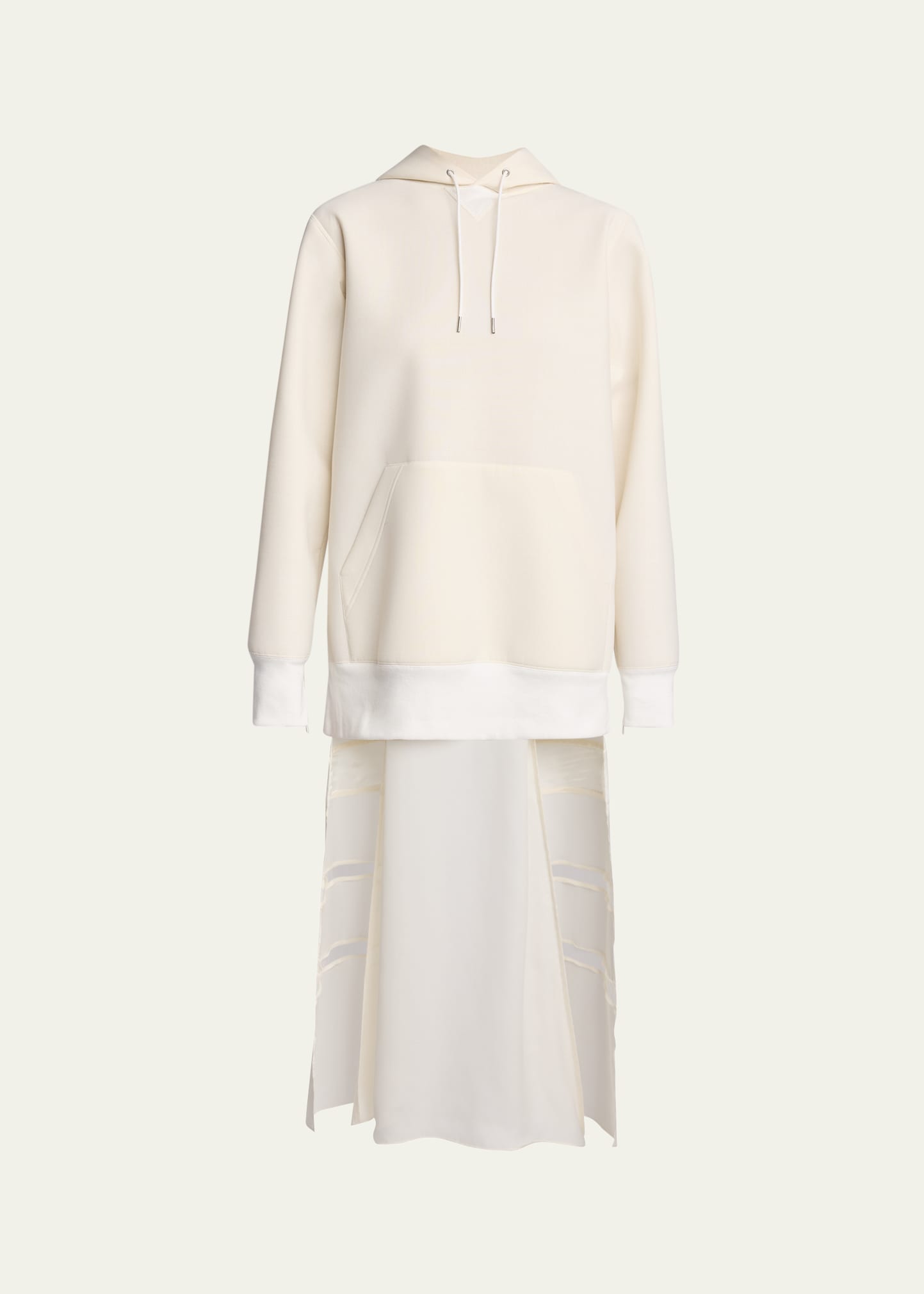 SACAI Hoodie Hybrid Sheer Dress - Bergdorf Goodman