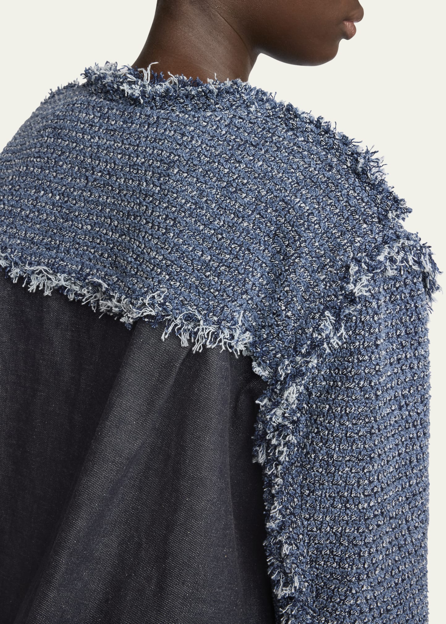 SACAI Denim Punching Jacket - Bergdorf Goodman