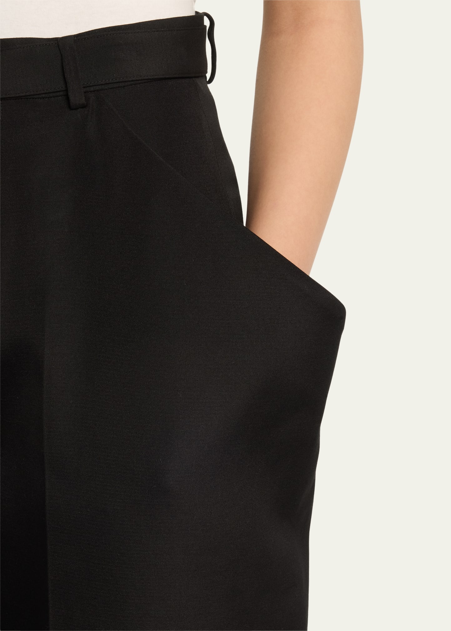 SACAI Double Face Silk Cotton Pants - Bergdorf Goodman