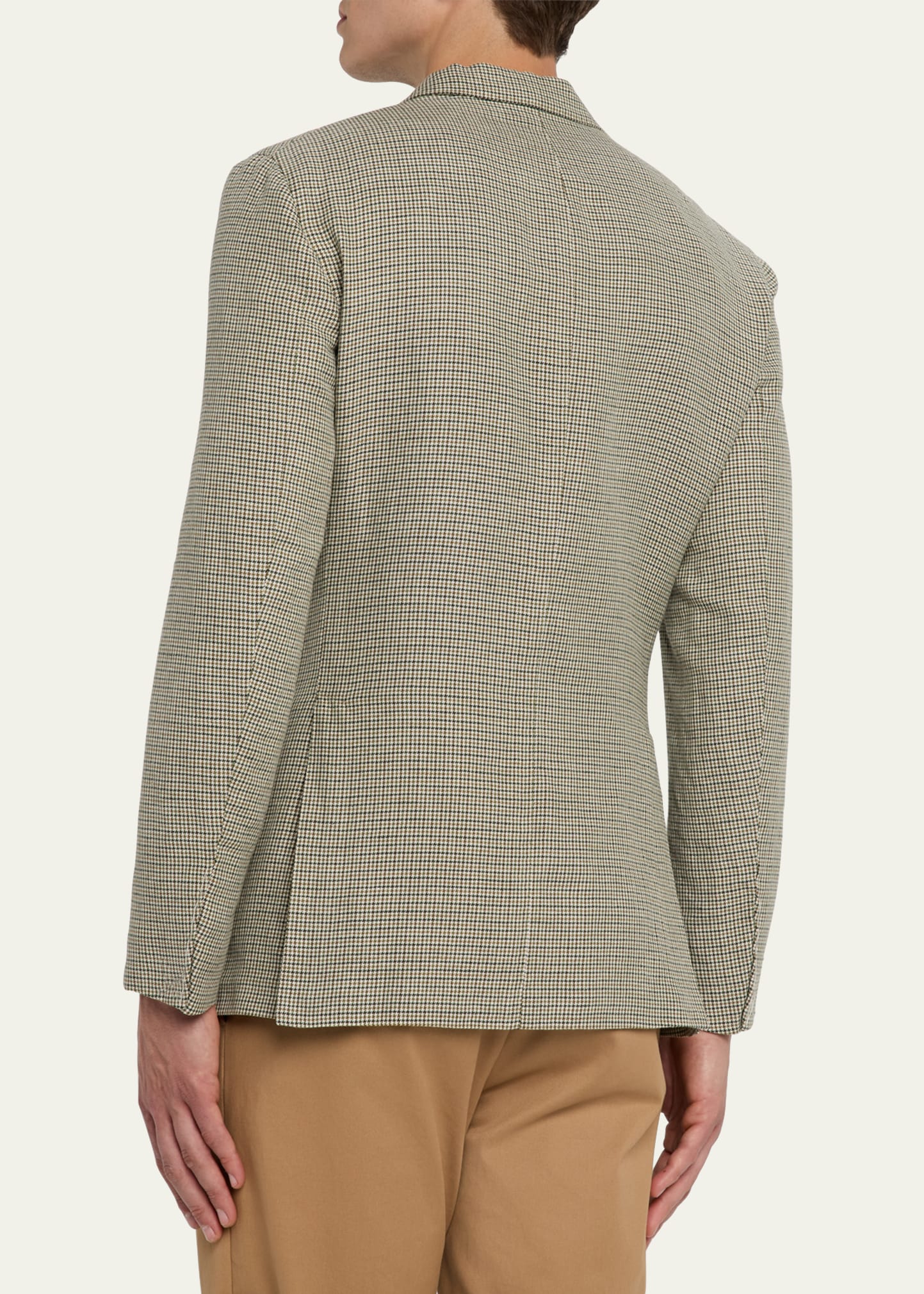 Boglioli Men's Houndstooth Linen-Cotton Jacket - Bergdorf Goodman