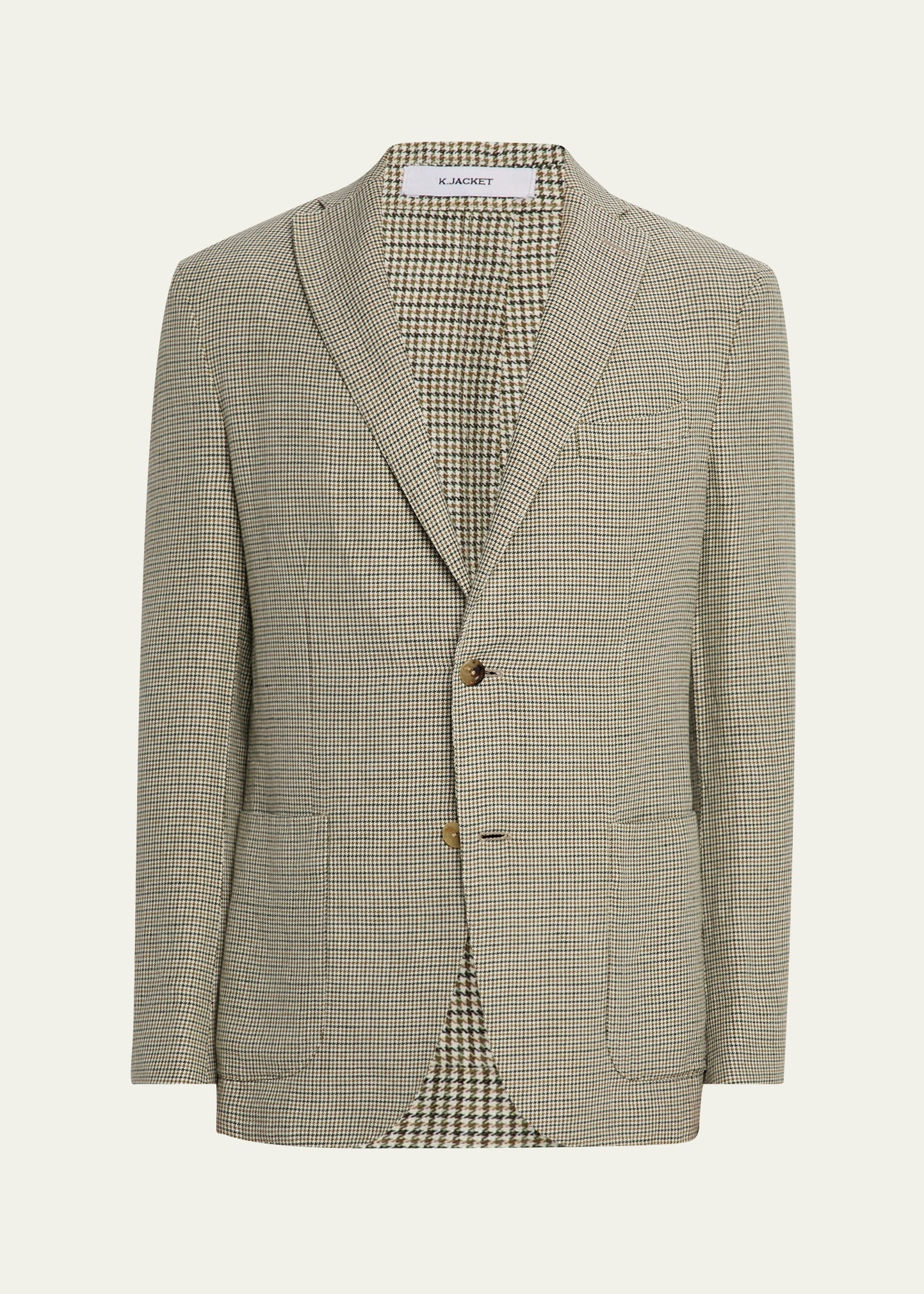 Boglioli Men's Houndstooth Linen-Cotton Jacket - Bergdorf Goodman