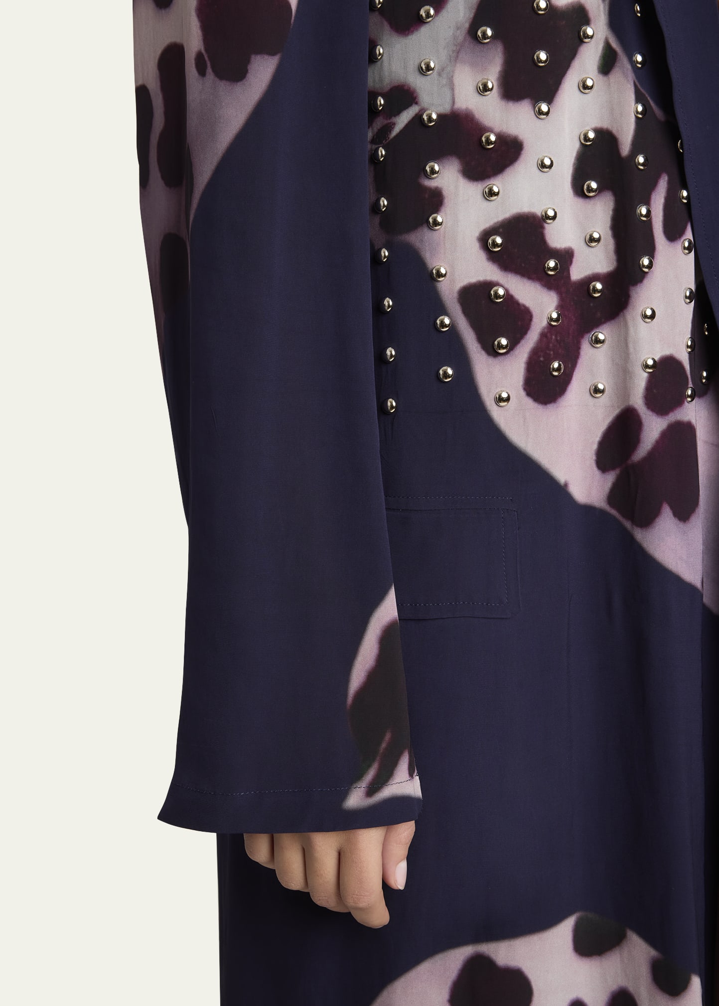 Dries Van Noten Rasti Long Studded Coat - Bergdorf Goodman