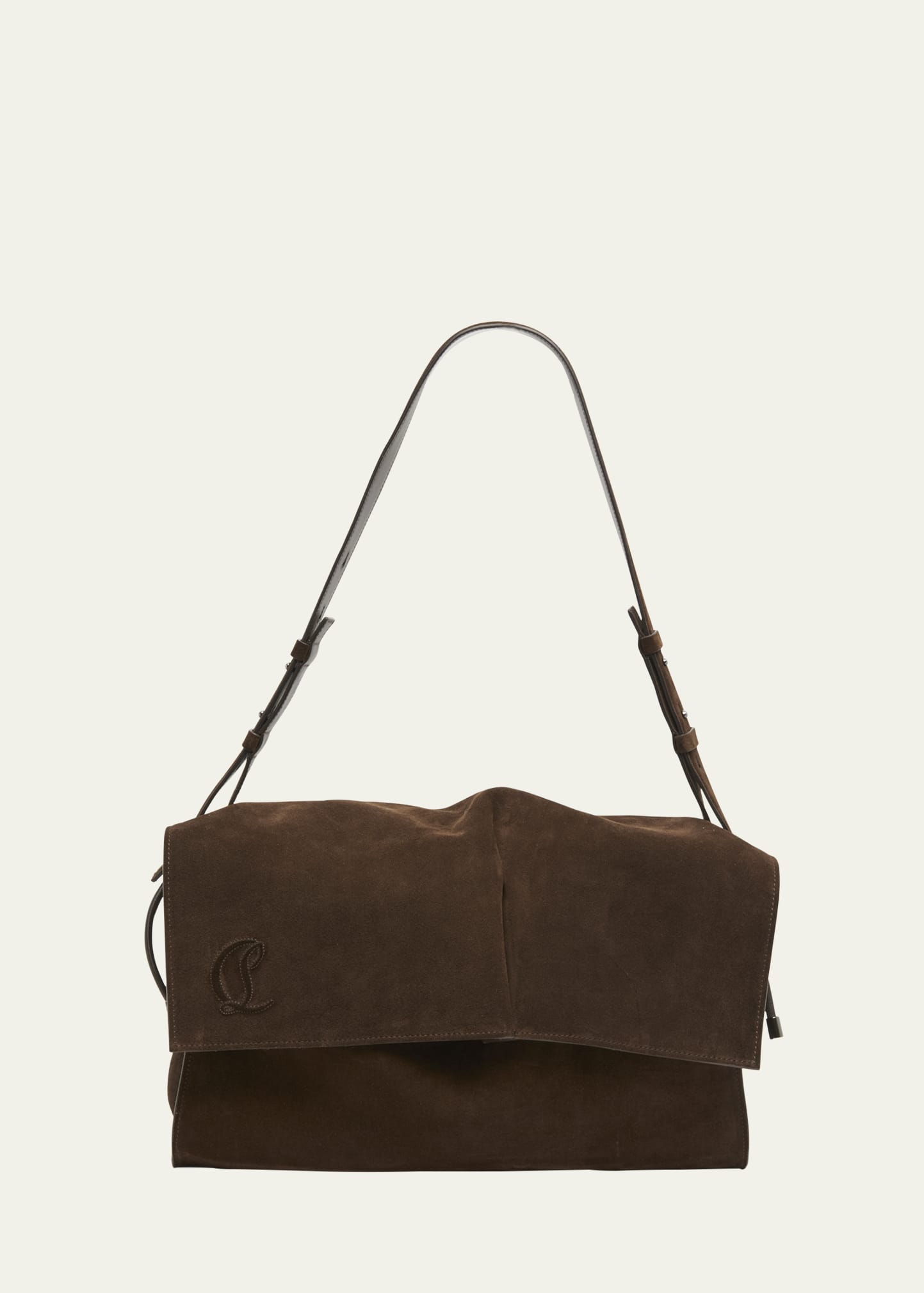 トートバッグ Christian Louboutin Brown suede Baggy tote bag Brown Christian Louboutin Tote bags for Women | Lyst