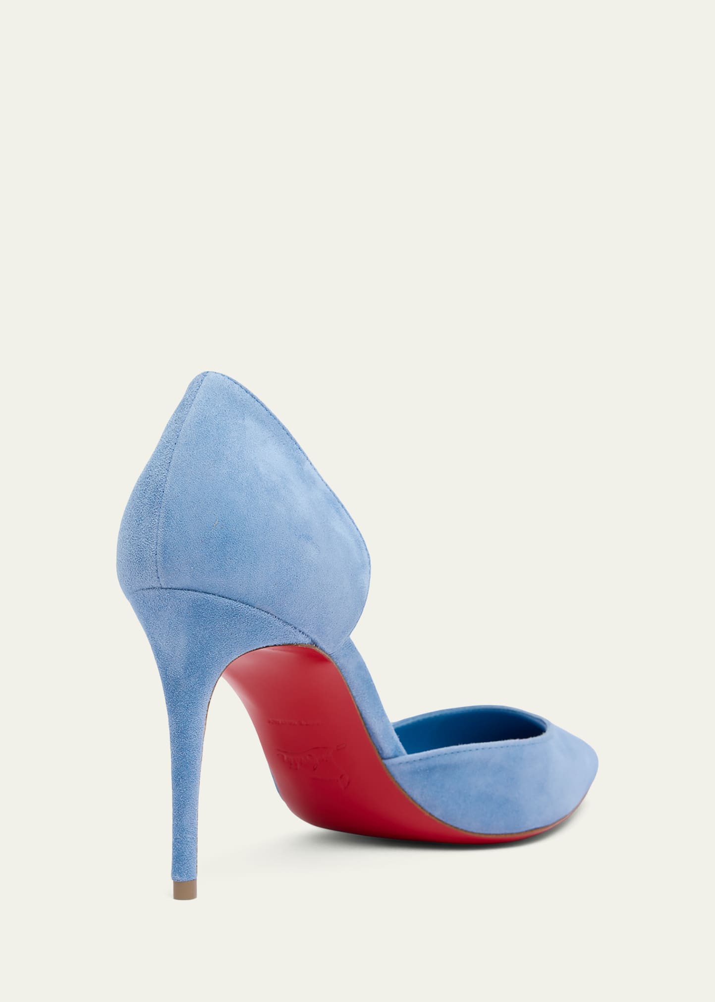 Christian Louboutin 85mm Iriza Suede Half-d'Orsay Pumps - Bergdorf