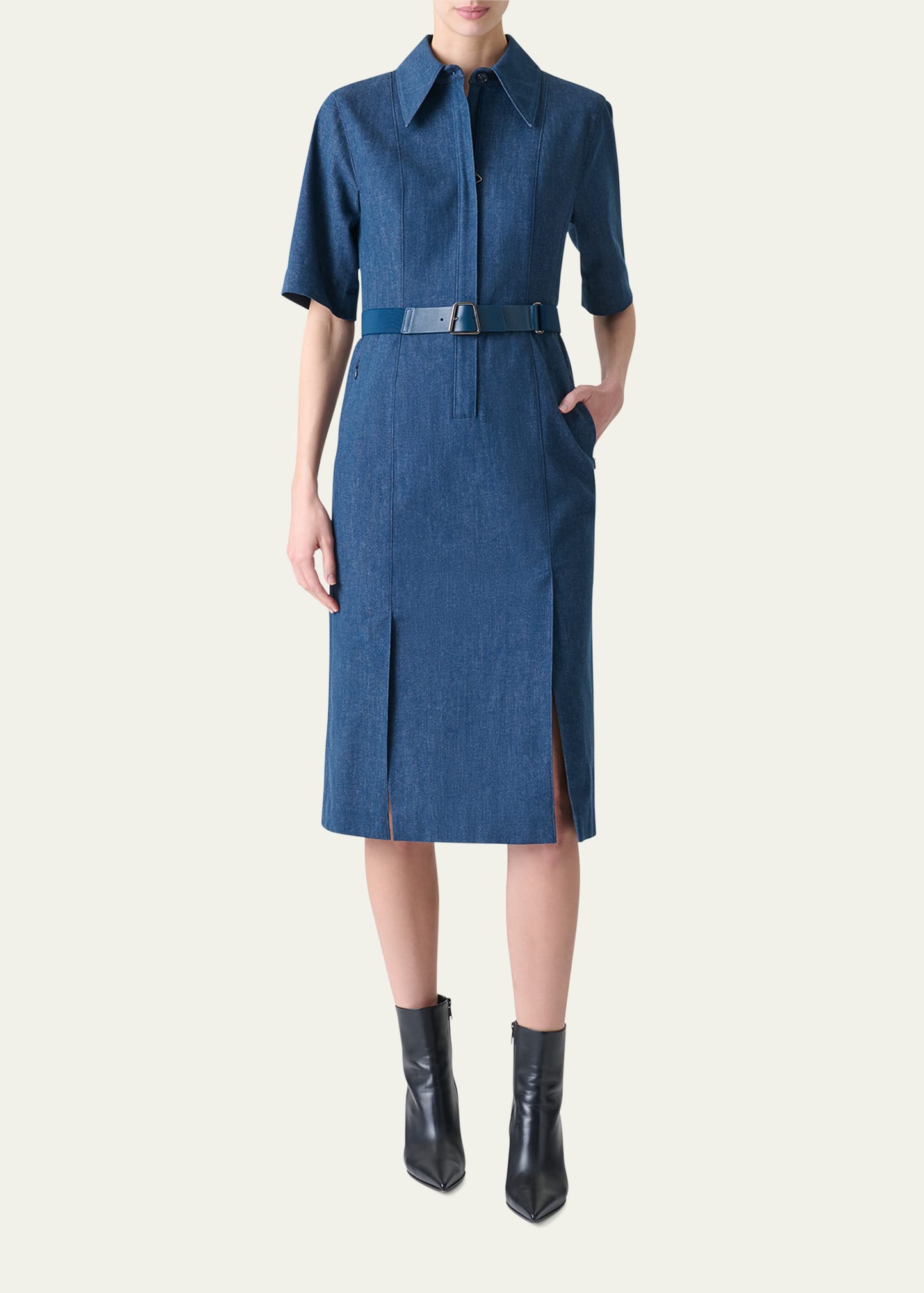 belted denim shirt dress Ralph Lauren Women's Belted Denim Midi Shirtdress