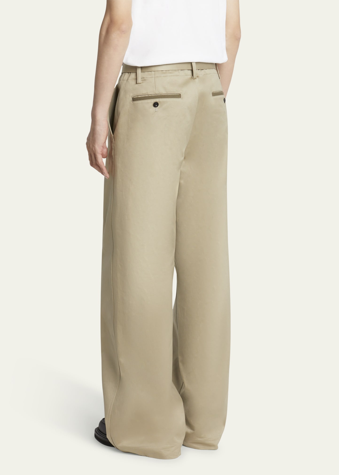 SACAI Men's Wide-Leg Belted Chino Pants - Bergdorf Goodman