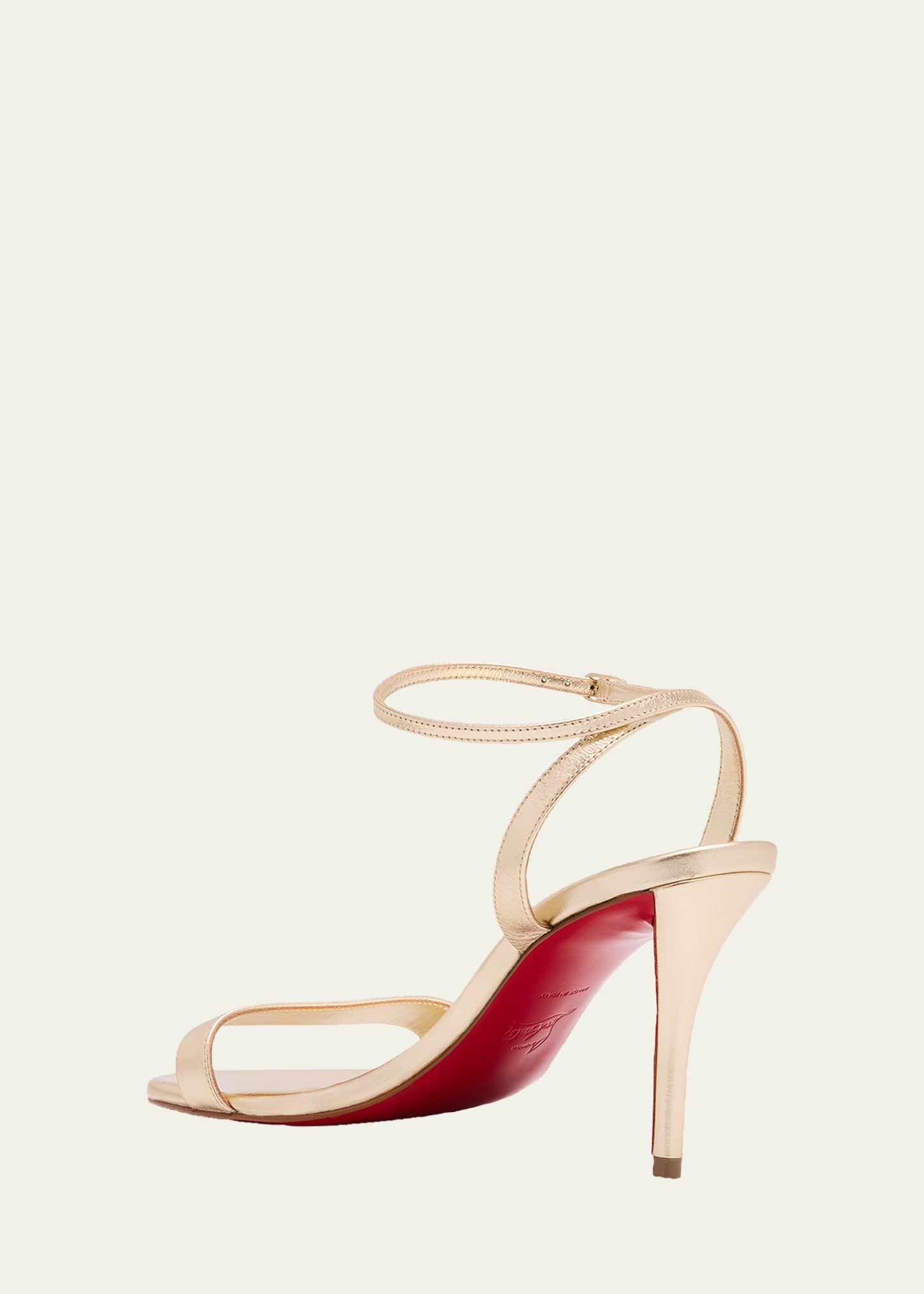 Christian Louboutin 80mm Miss Z Metallic Leather Sandals