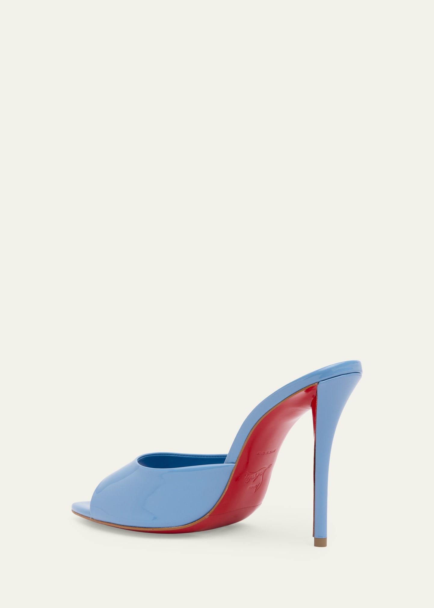 Christian Louboutin 青 レザーハイヒール　ほぼ未使用 Christian Louboutin 100mm Miss Z Leather Mule Sandals - Bergdorf
