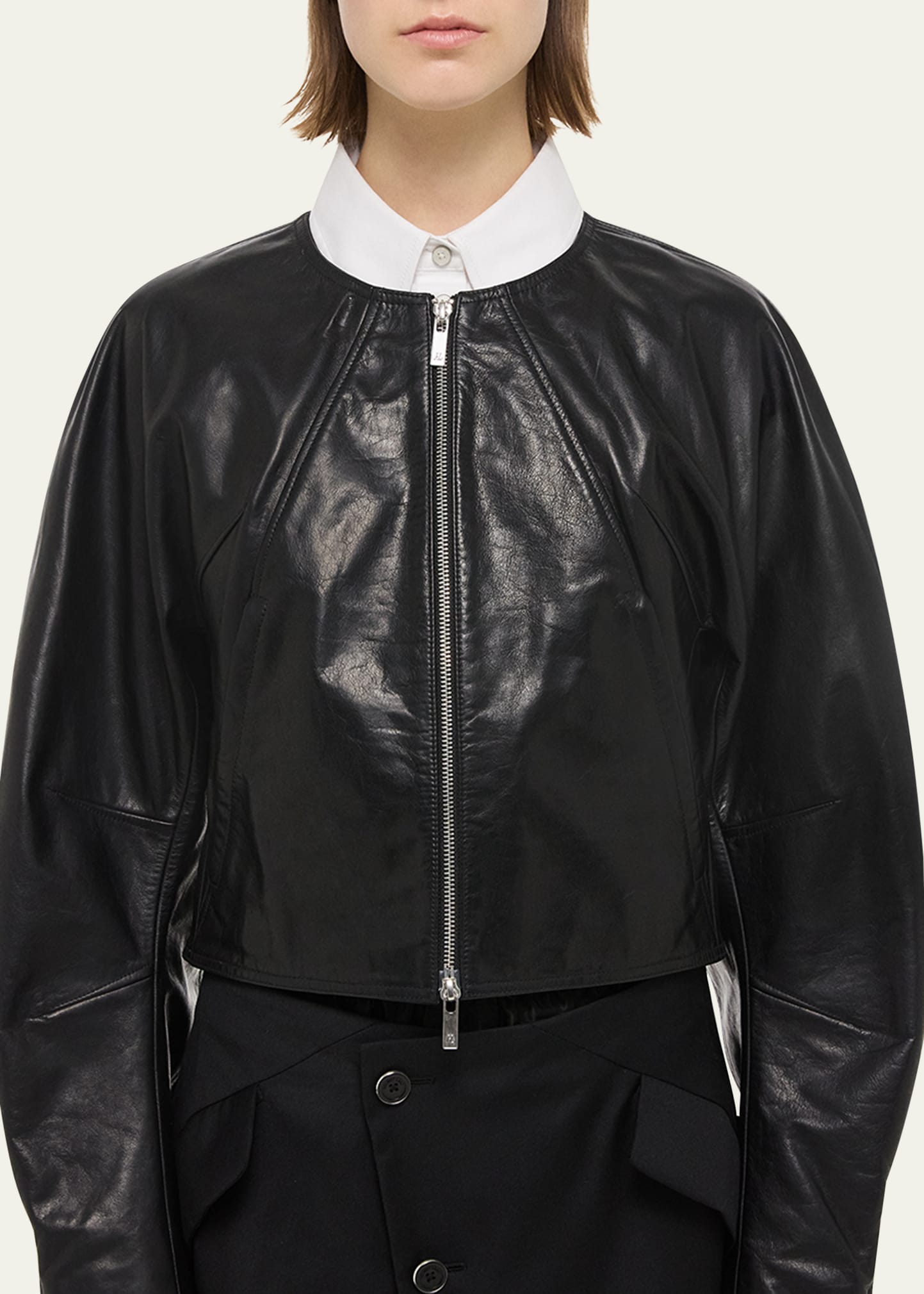 Helmut Lang Articulated Leather Jacket - Bergdorf Goodman
