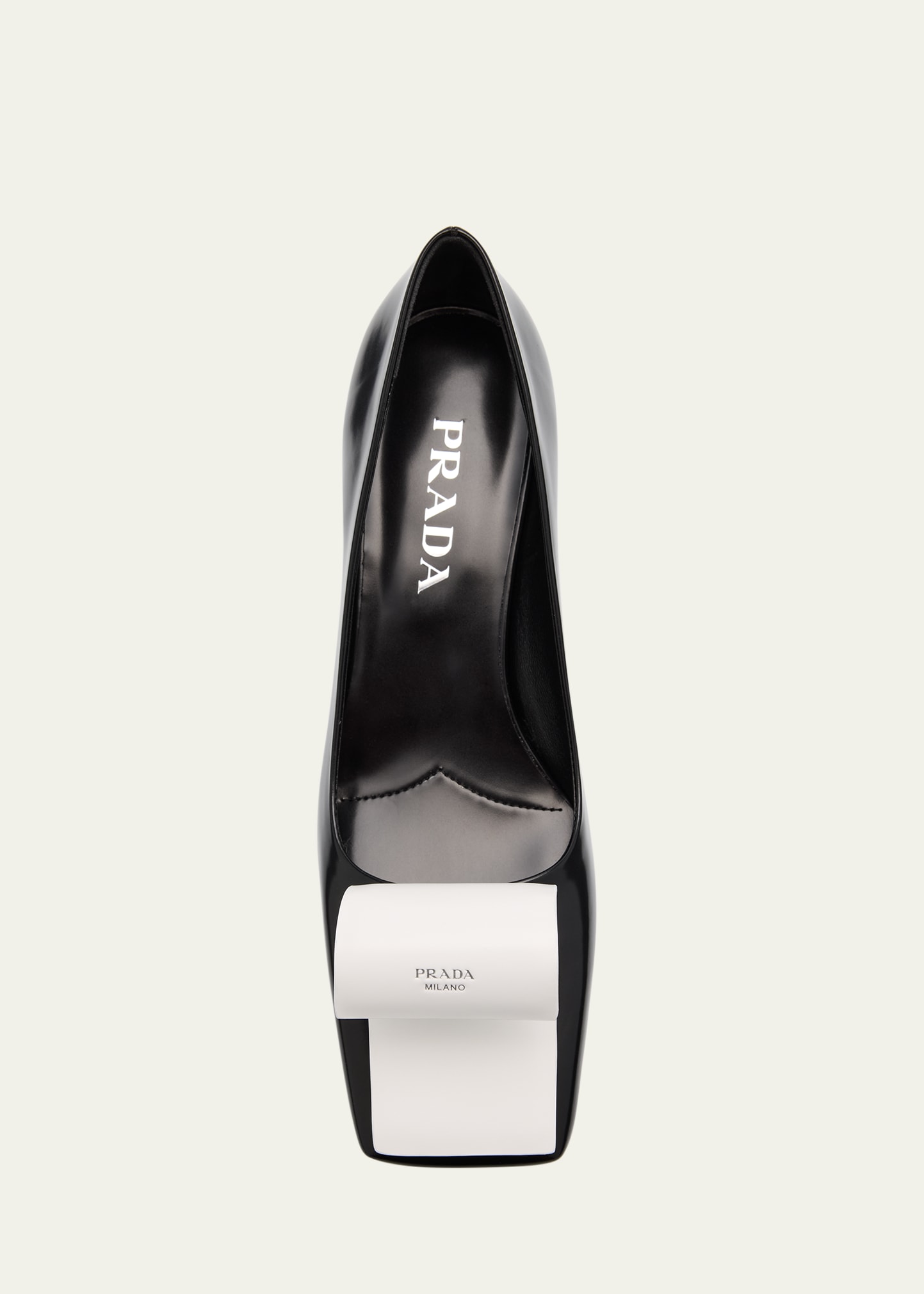 Prada Dual Leather Pumps with Ribbon Detail - Bergdorf Goodman