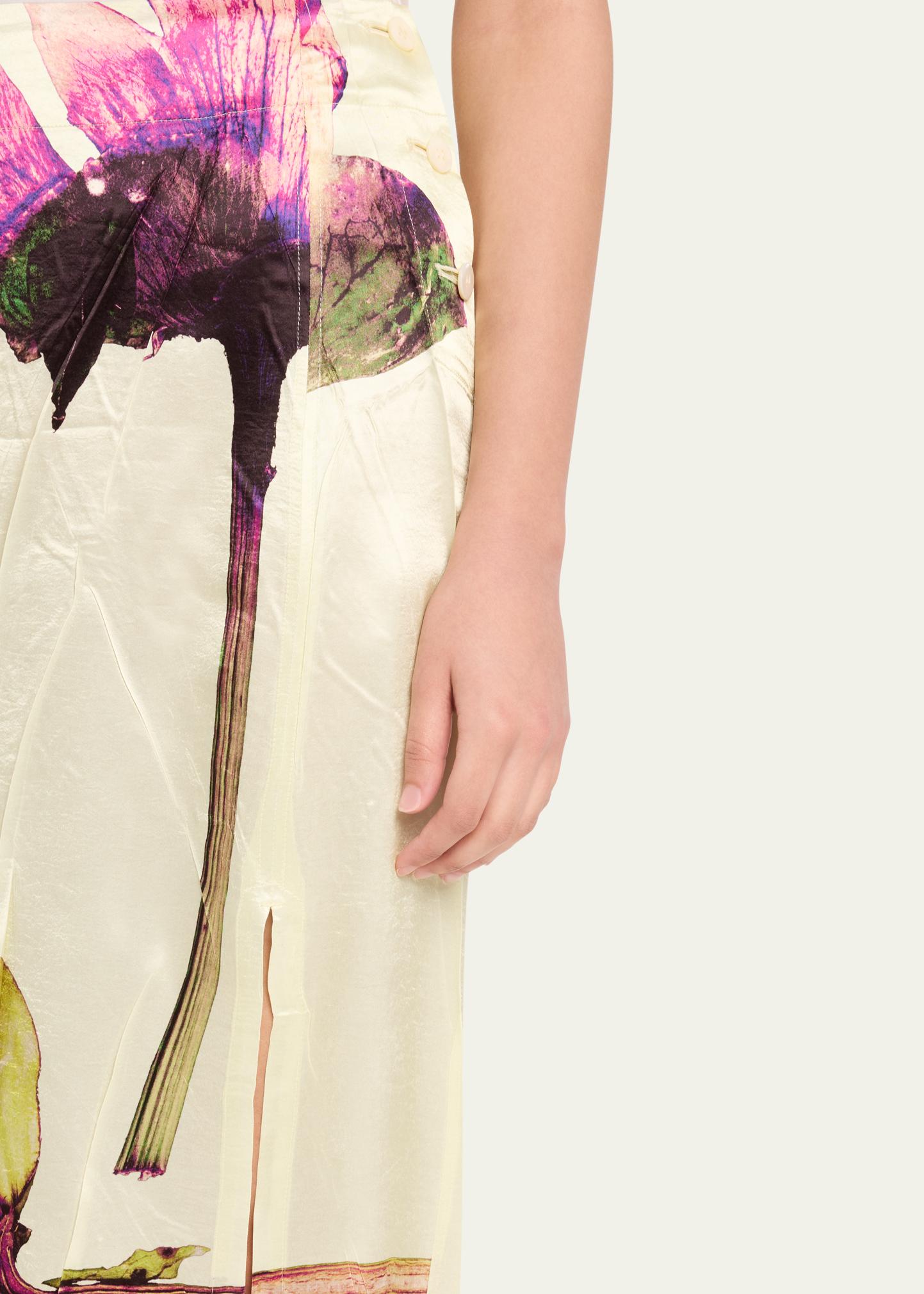 Issey Miyake Pressed Flora Printed Skirt - Bergdorf Goodman
