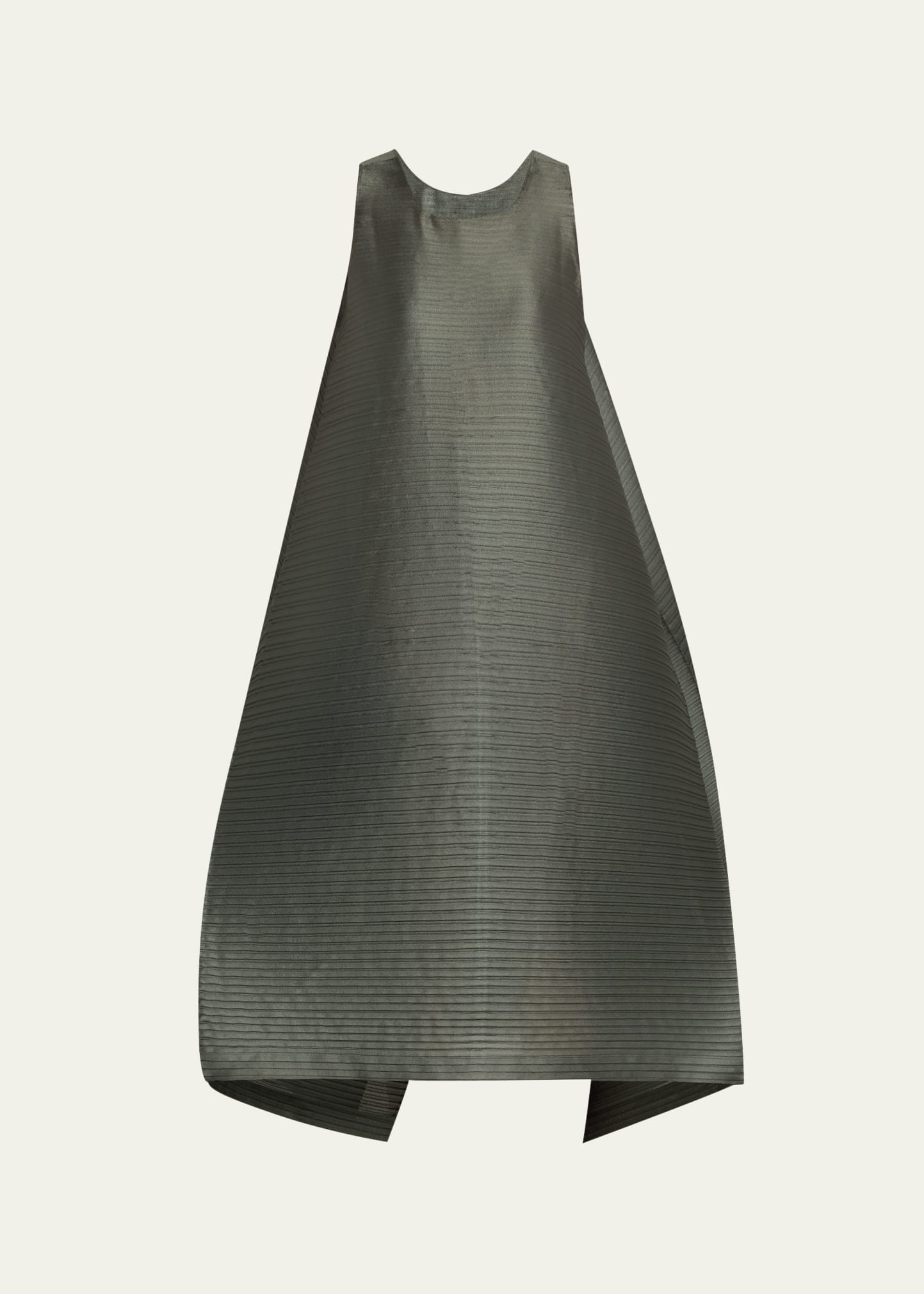 paneled pleats midi dress