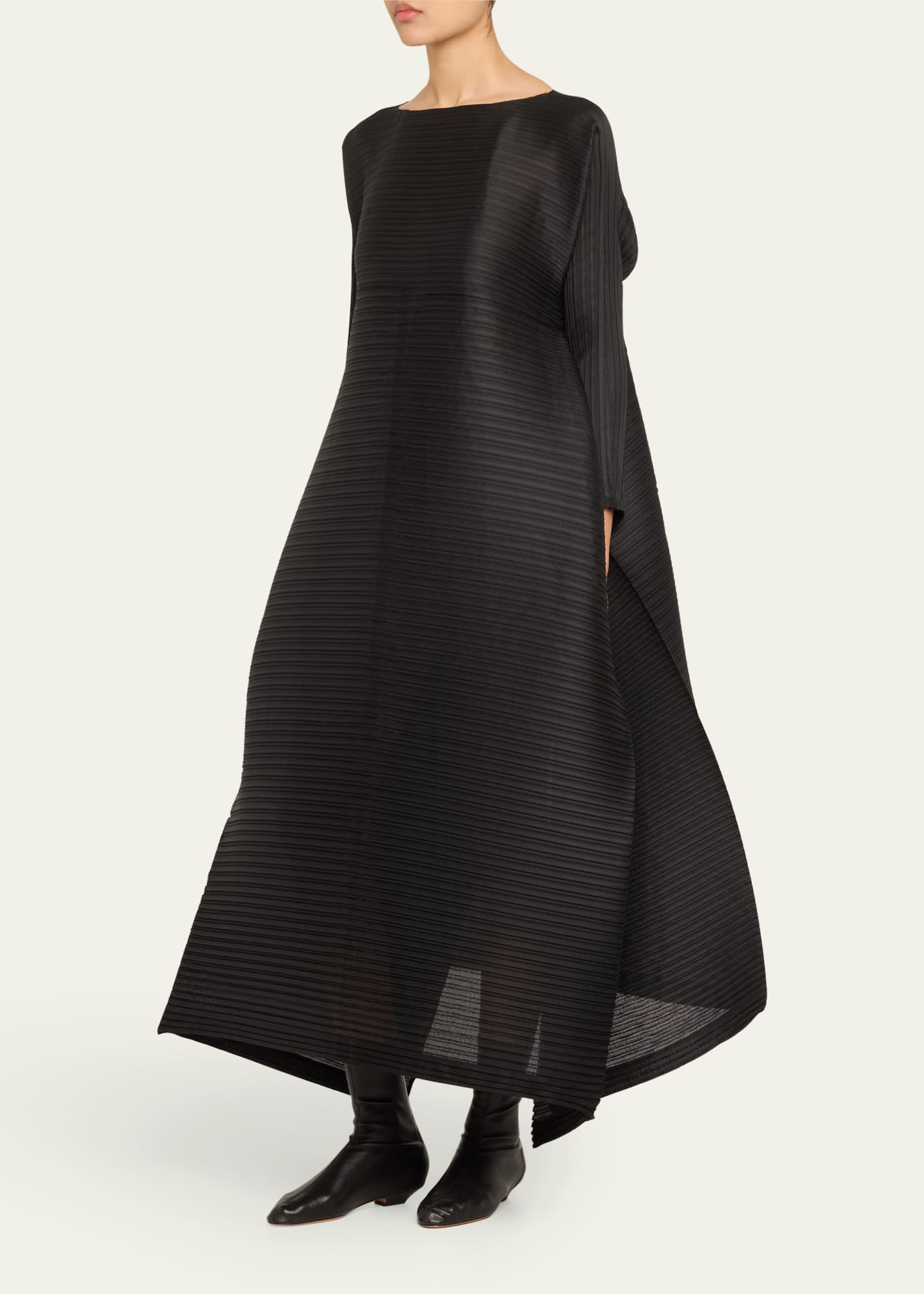 ISSEY MIYAKE 70’s ヘビー ロング ジレ マント MIYAKE_BROWN_STRIPE_KNIT_DRESS