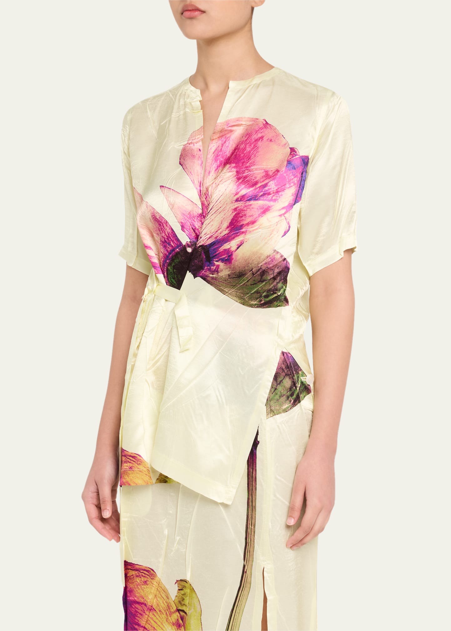 ワンピース ISSEY MIYAKE PRESSED FLORA PLEATS Issey Miyake Long Pressed Floral Pleated Dress - Bergdorf