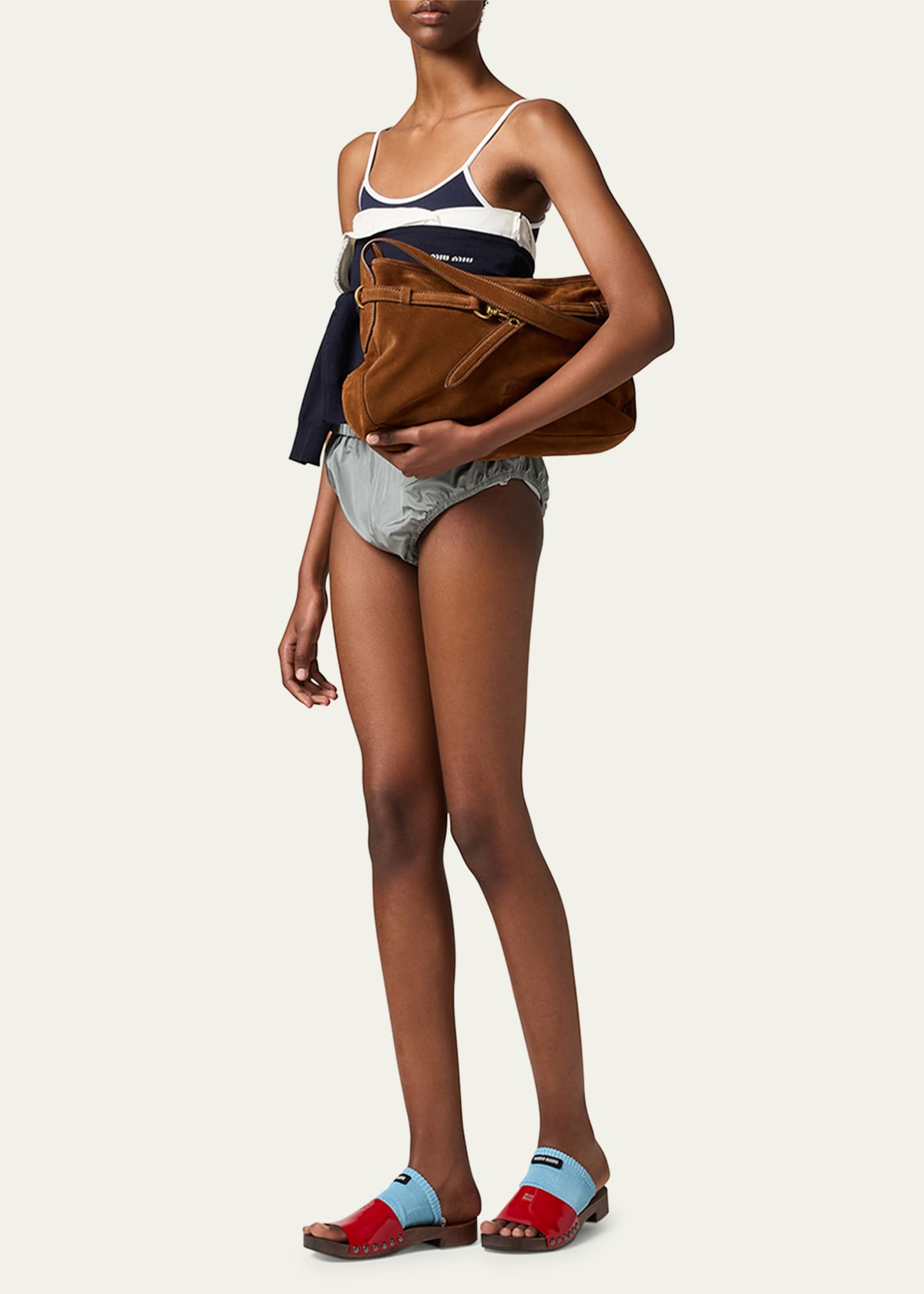 Miu Miu Aventure Large Suede Shoulder Bag - Bergdorf Goodman