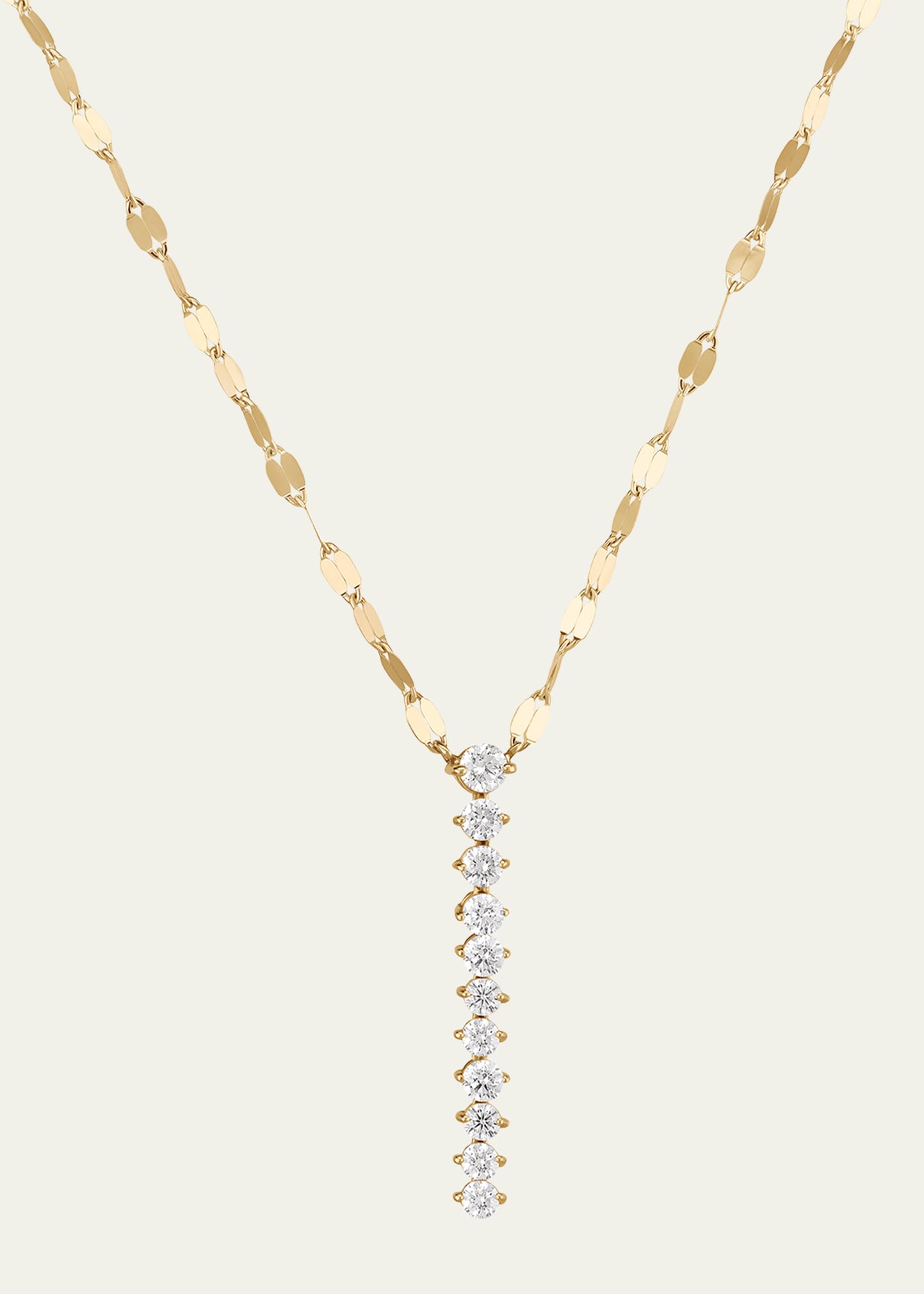 Lana 14K Gold Mini Flawless Diamond Tennis Lariat Necklace