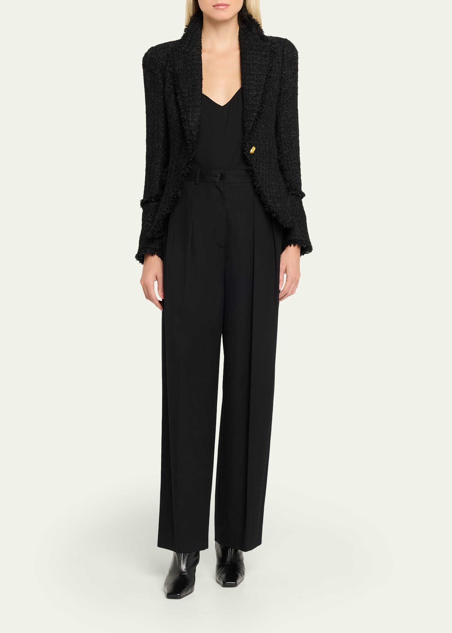 L'Agence Kaisley Waffle Tweed Blazer - Bergdorf Goodman