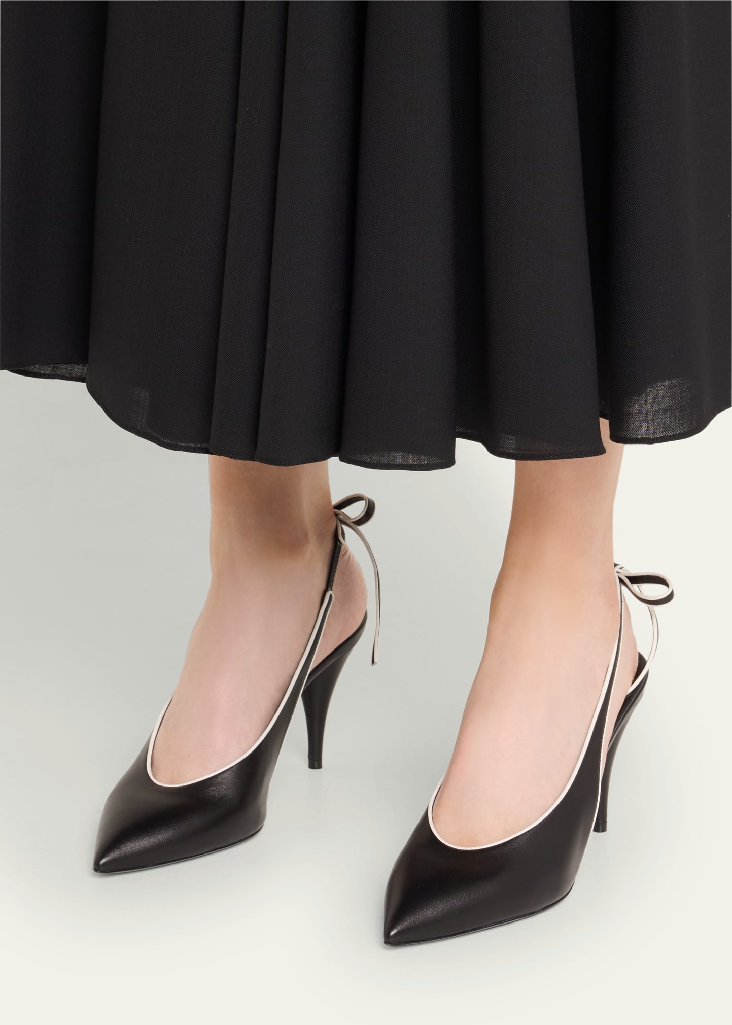 Miu Miu Bicolor Leather Slingback Pumps - Bergdorf Goodman