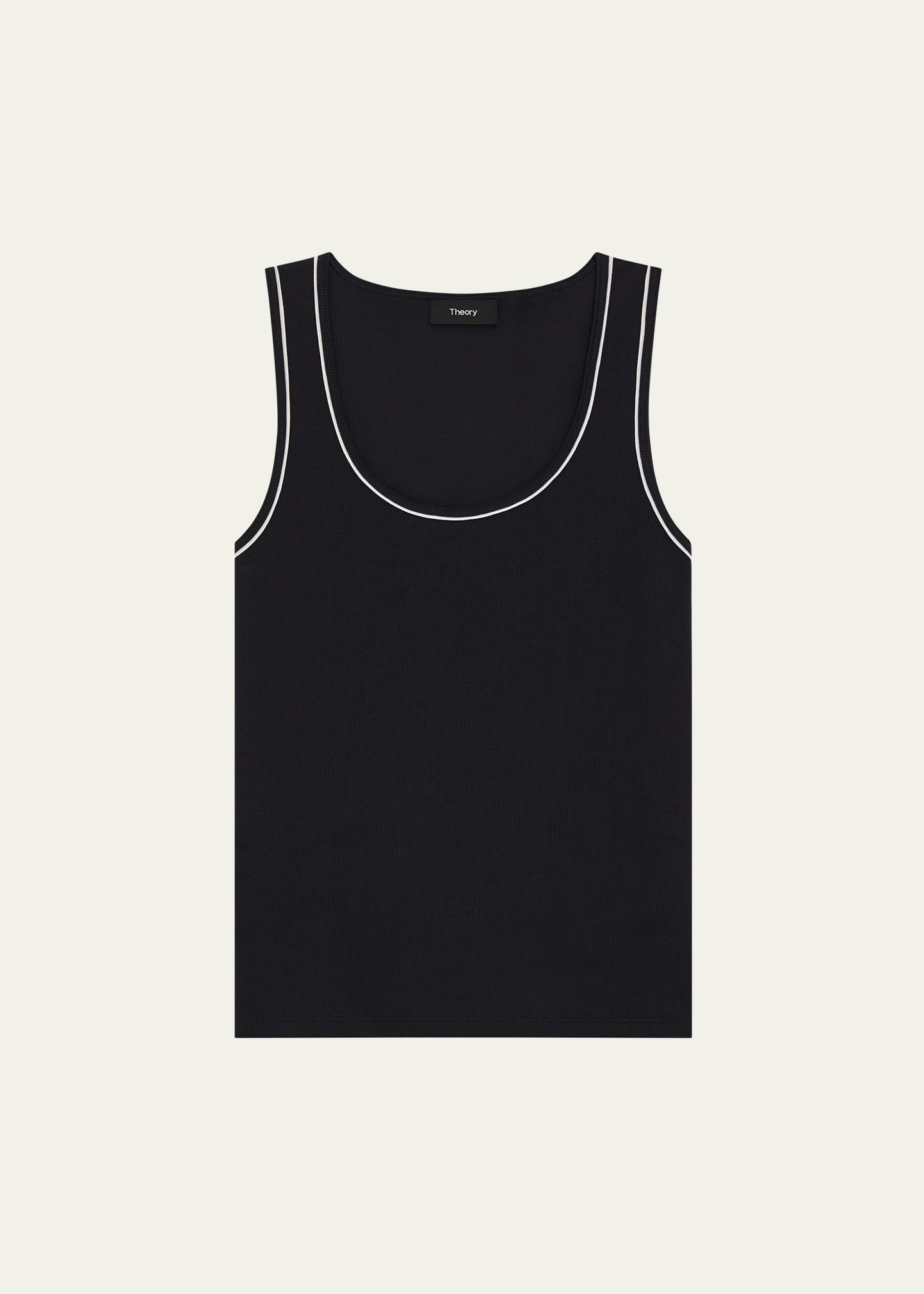 ribbed scoop-neck tank top