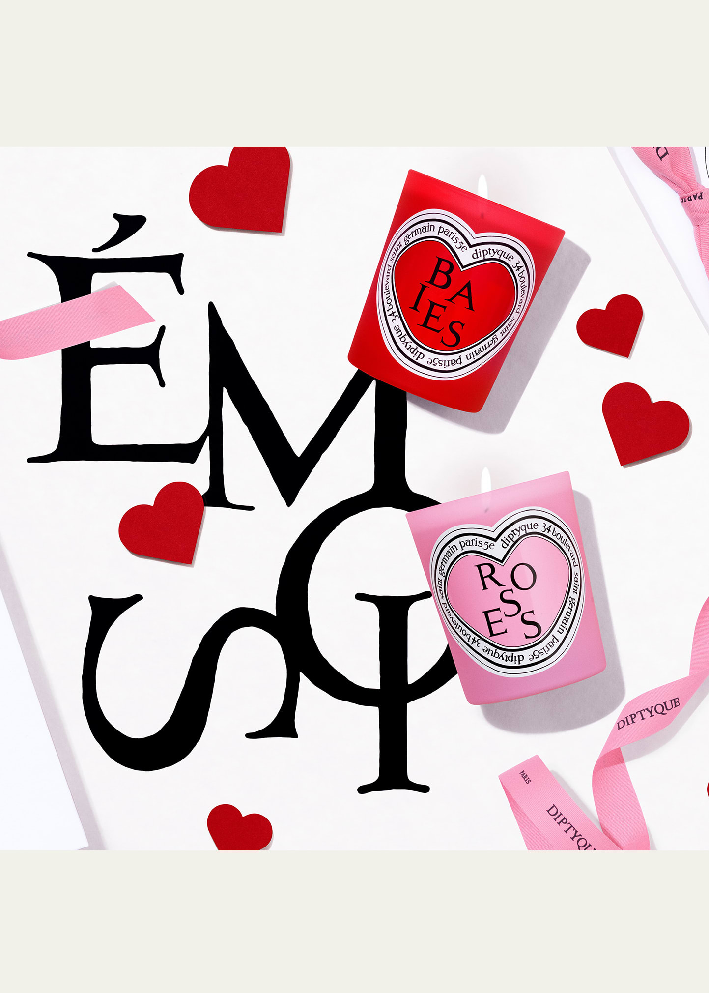 DIPTYQUE Limited Edition Valentines Baies and Roses Duo Scented