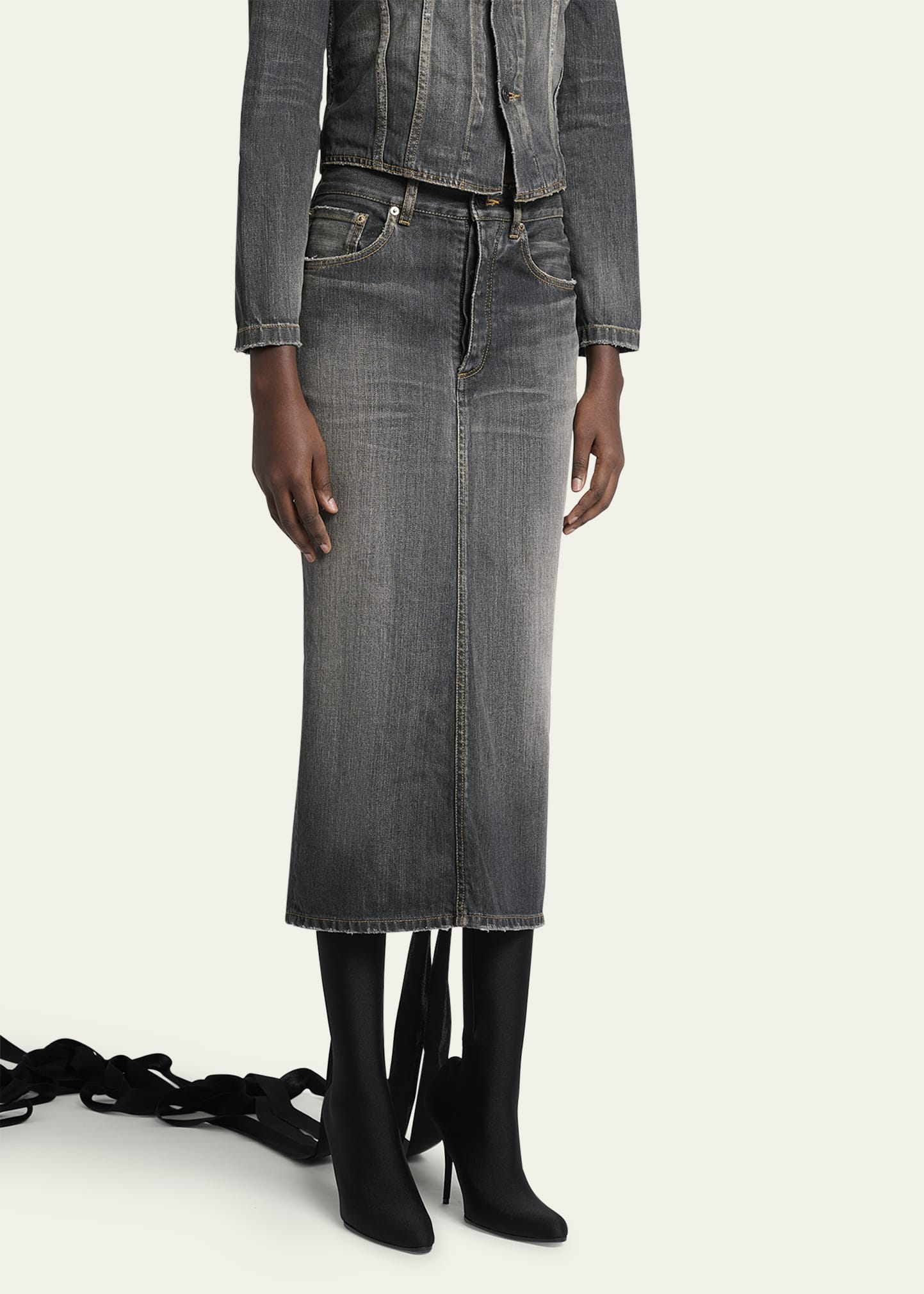 スカート Balenciaga Tweed Lurex Midi Skirt BALENCIAGA Metallic cotton-blend tweed midi skirt | NET-A-PORTER