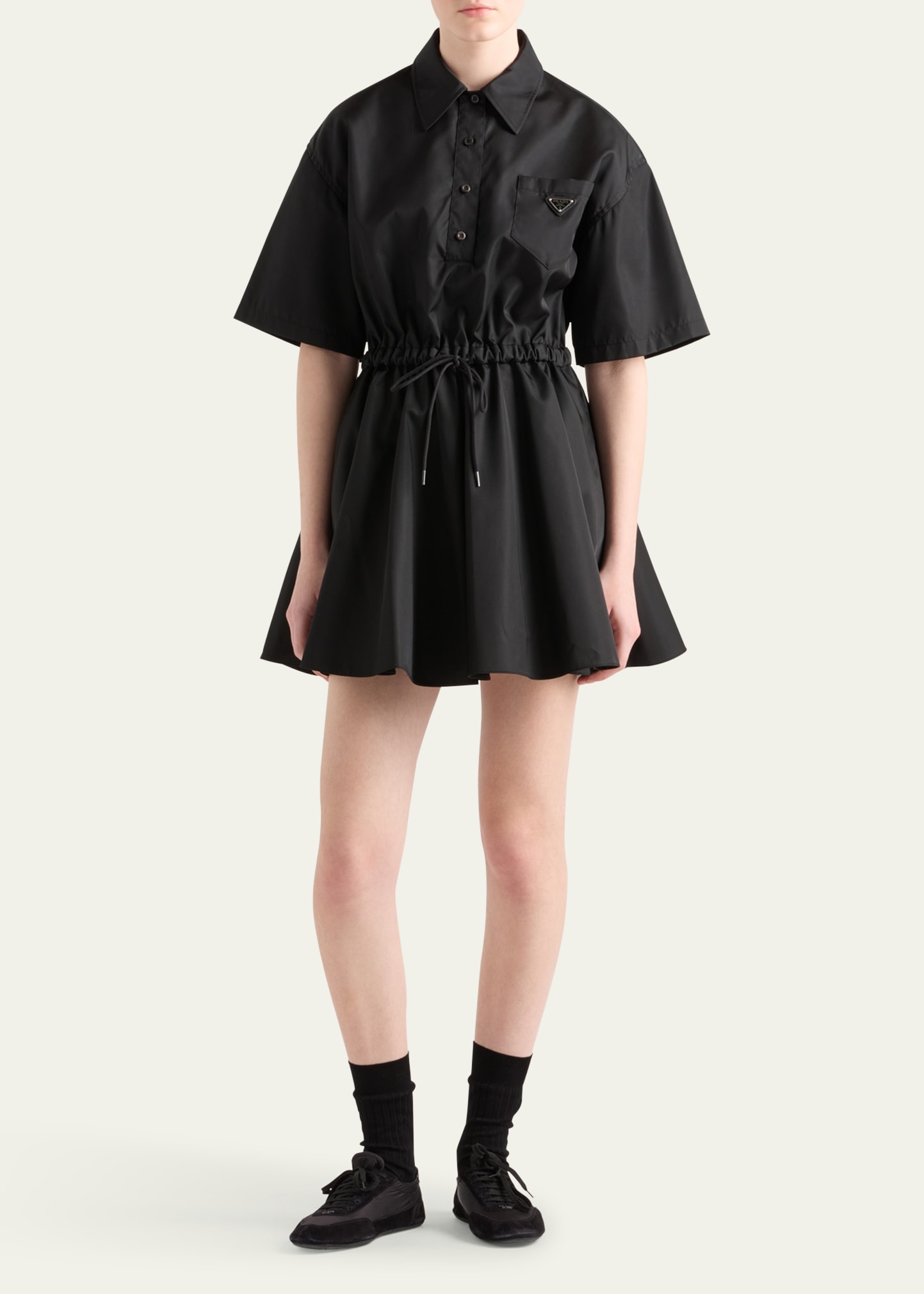 PRADA】 ReーNylonフレアミニワンピース M 夏まで活躍《PRADA》Reー