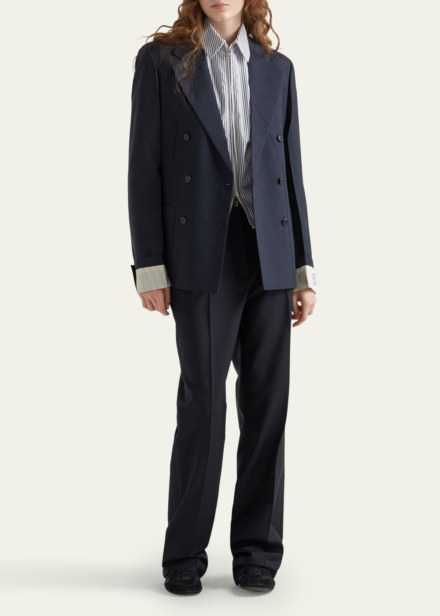 Prada Tricolor Striped Zip Jacket - Bergdorf Goodman