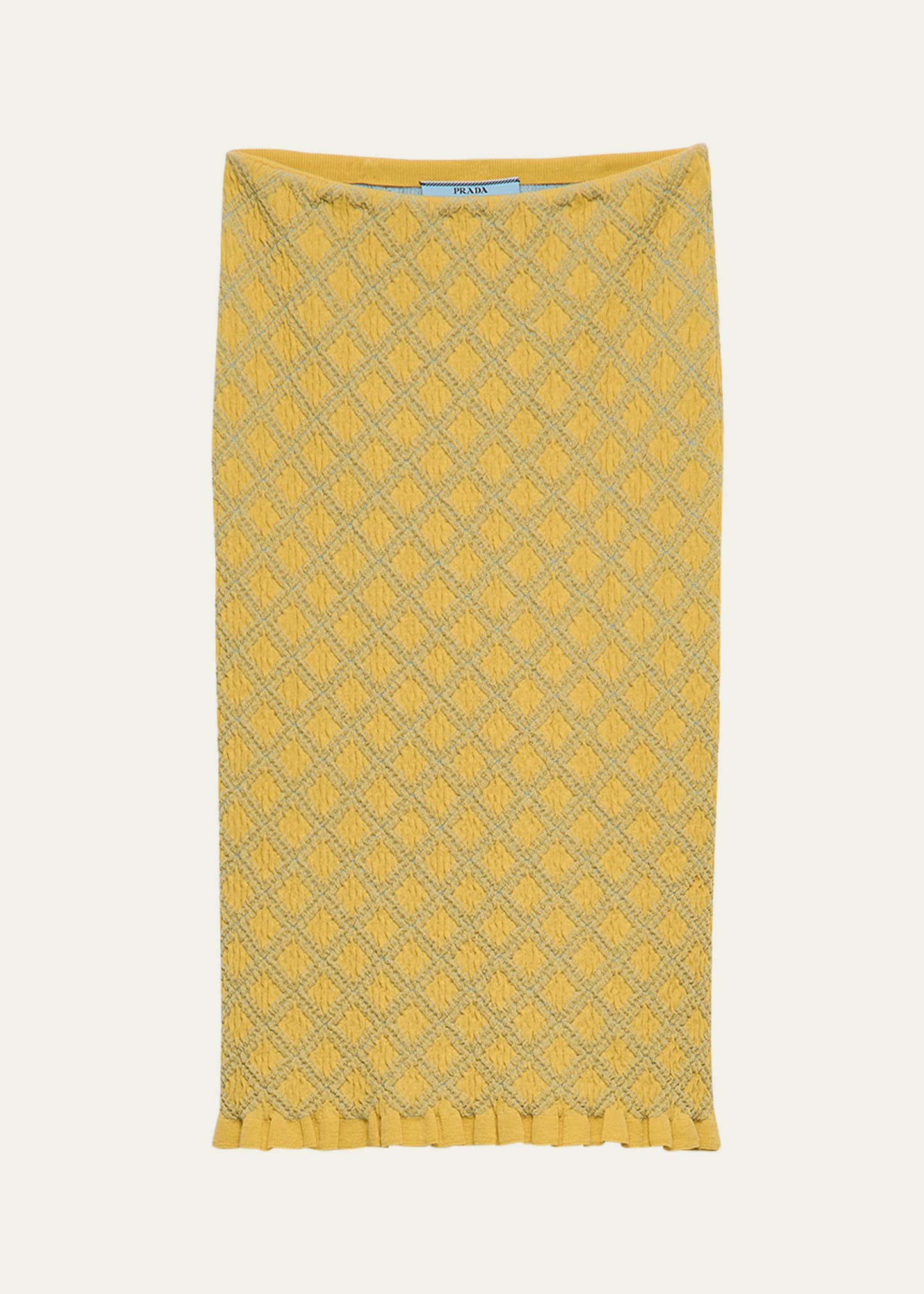 【関税&送料込】Prada Yellow Cashmere Mini Skirt Mini skirt Prada Yellow size 44 IT in Polyester - 28458197
