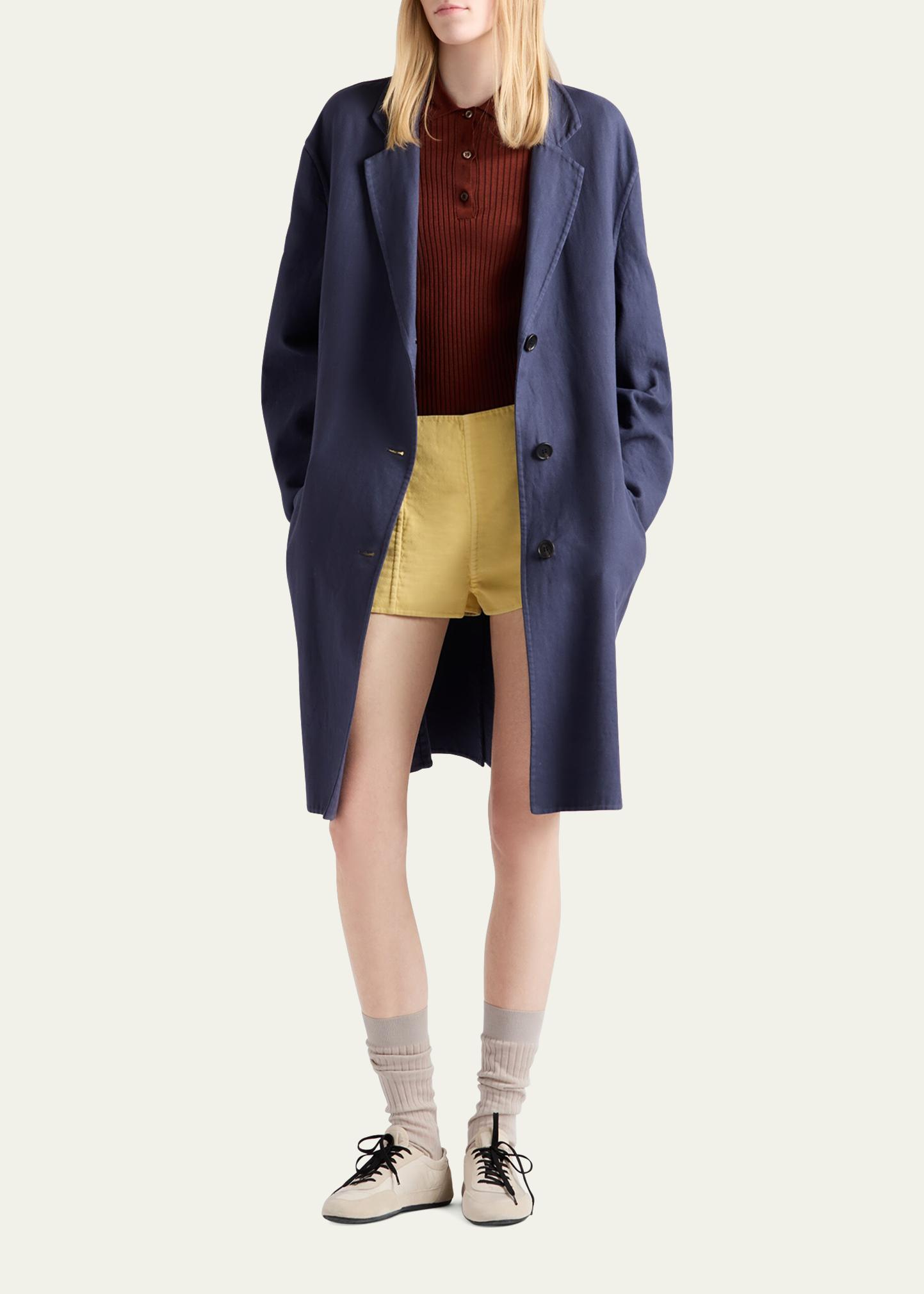 Prada Fitted Rib Knit Polo - Bergdorf Goodman