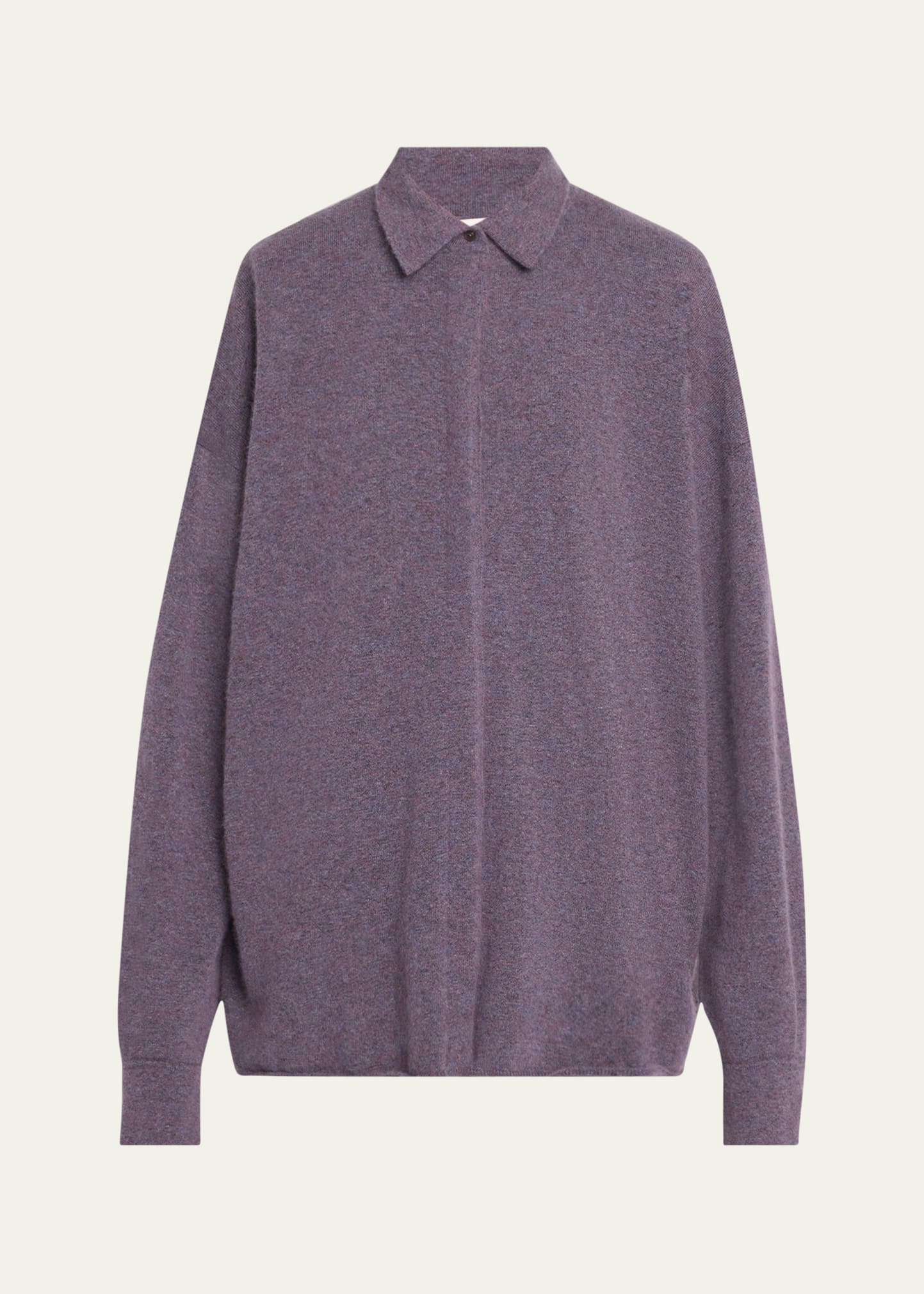 THE ROW Janak Collared Cashmere Top - Bergdorf Goodman